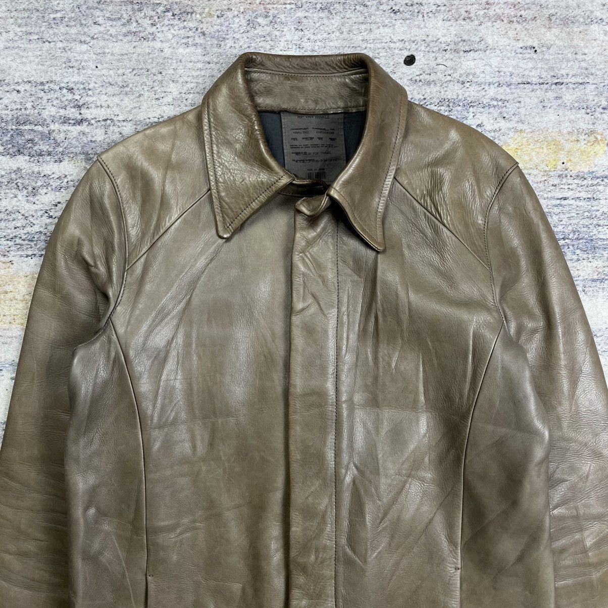 RIPVANWINKLE Rip Van Winkle double zipper steer leather jacket Size US M / EU 48-50 / 2 - 4 Thumbnail