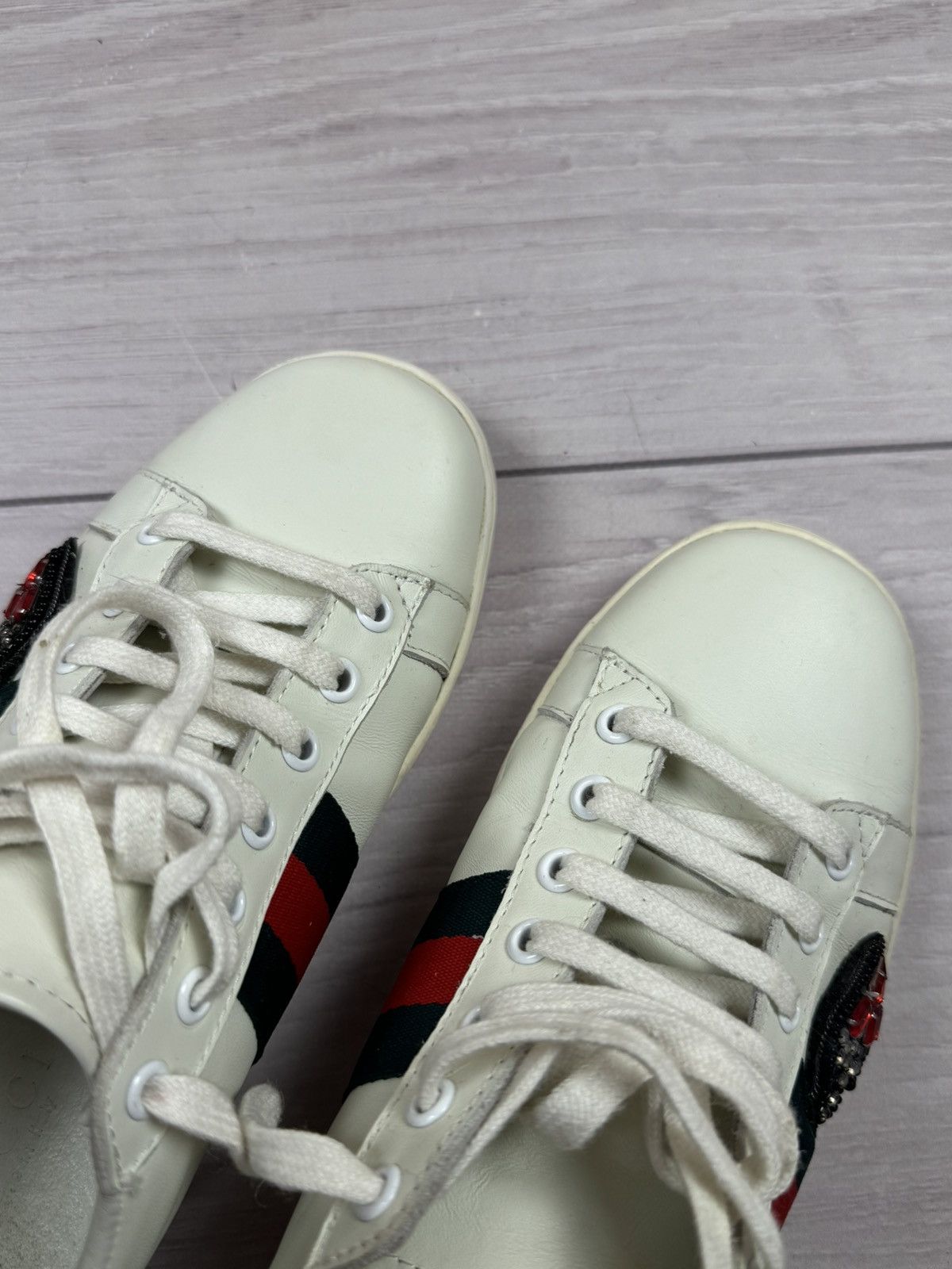 Gucci Gucci Arrow Ace Embroidered Sneakers 37 sz Size US 6.5 / IT 36.5 - 14 Thumbnail