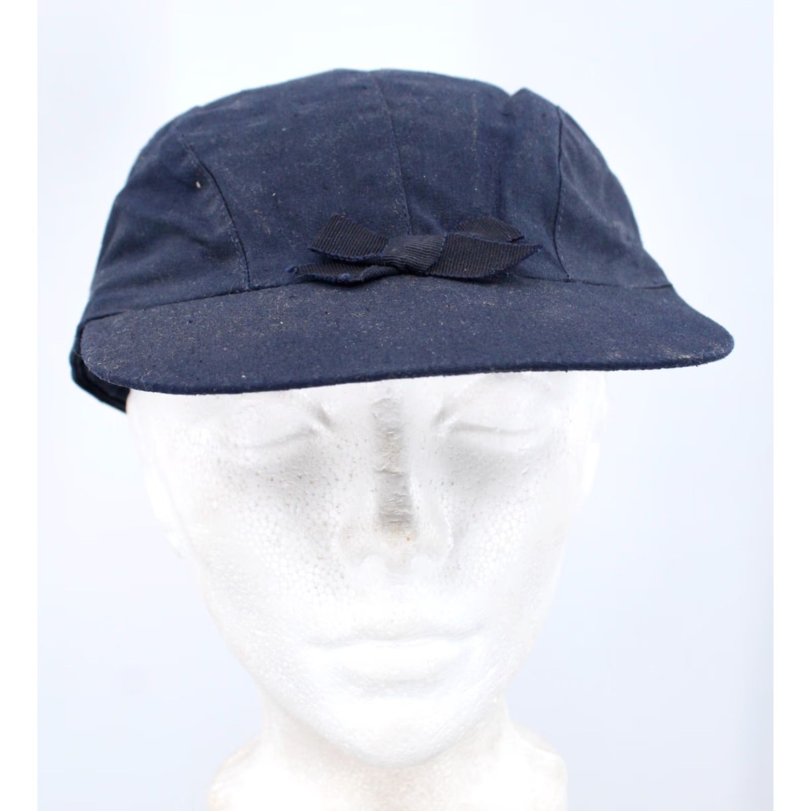 Vintage Men's VTG 1930s Navy Blue Cotton Cap Sz 7 1/4 Hat 30s Size ONE SIZE - 2 Thumbnail