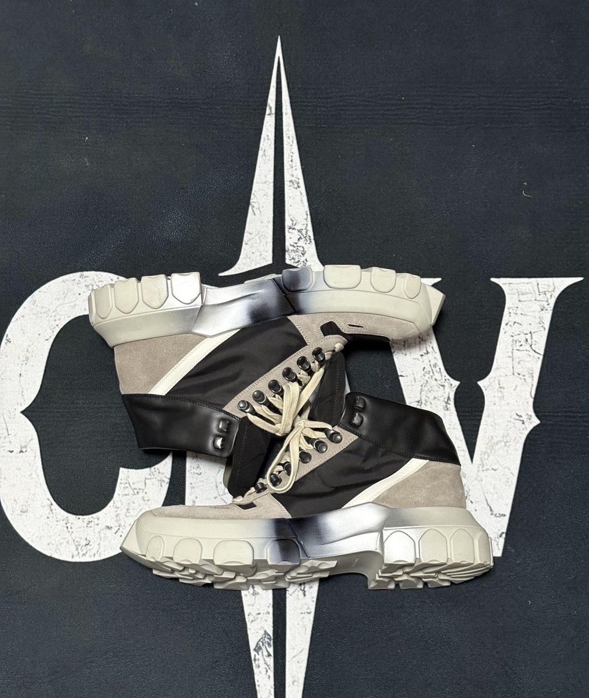 Rick Owens Rick Owens RO 19FW Mainline Octopus Sole Combat Boots Size US 10 / EU 43 - 1 Thumbnail