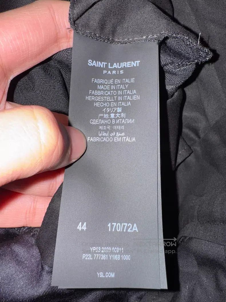 Saint Laurent Paris Saint Laurent Paris Dark Pattern Smoking Pants Trousers Size US 28 / EU 44 - 5 Thumbnail
