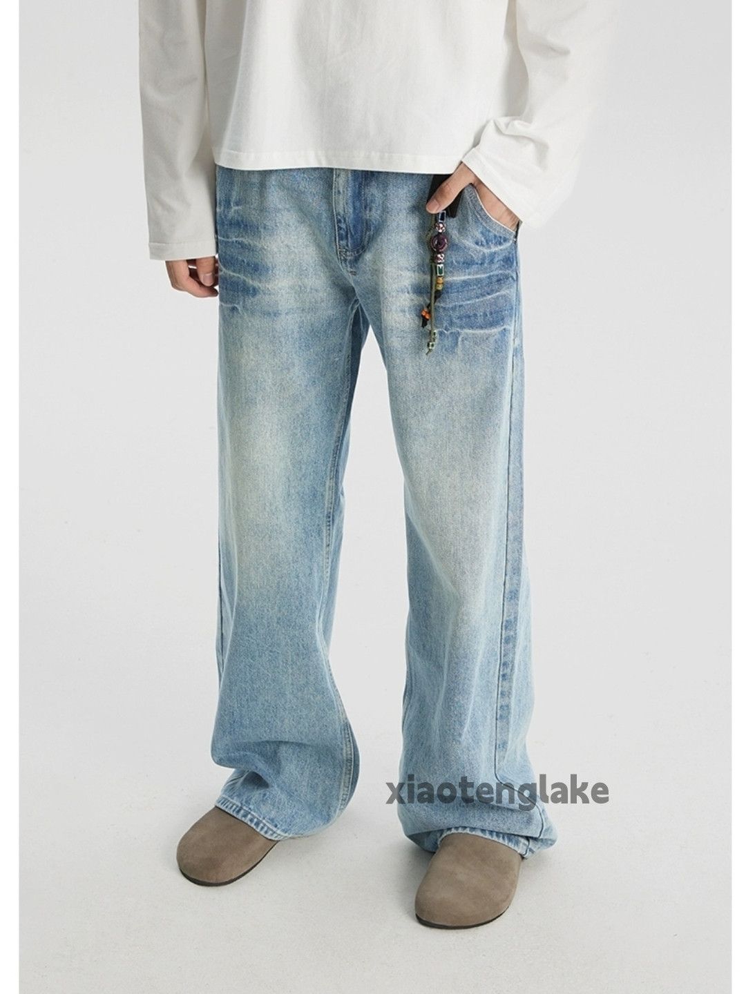 Jean Washed faded loose baggy skate hiphop y2k jeans Size US 32 / EU 48 - 5 Thumbnail