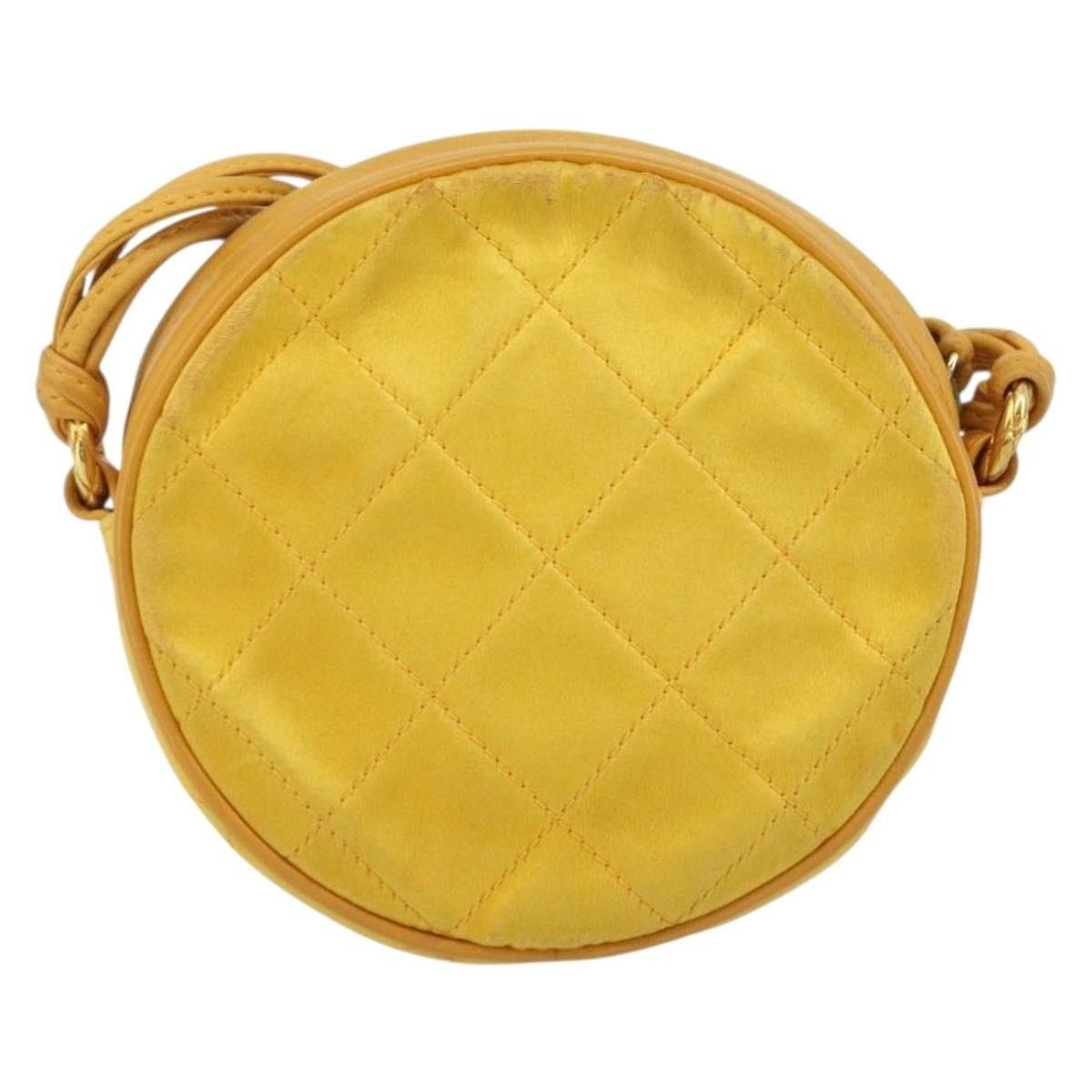 Chanel Chanel Matelasse Silk Shoulder Bag Yellow Size ONE SIZE - 2 Thumbnail