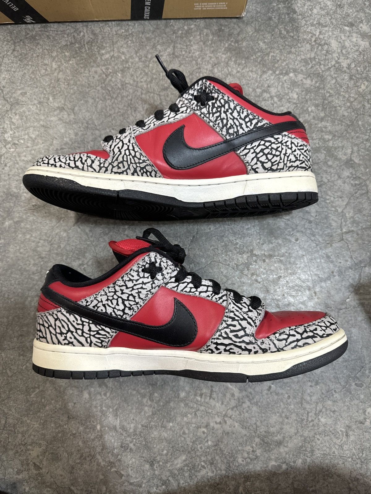 Nike Red Cement Supreme Nike SB Size US 10 / EU 43 - 1 Thumbnail