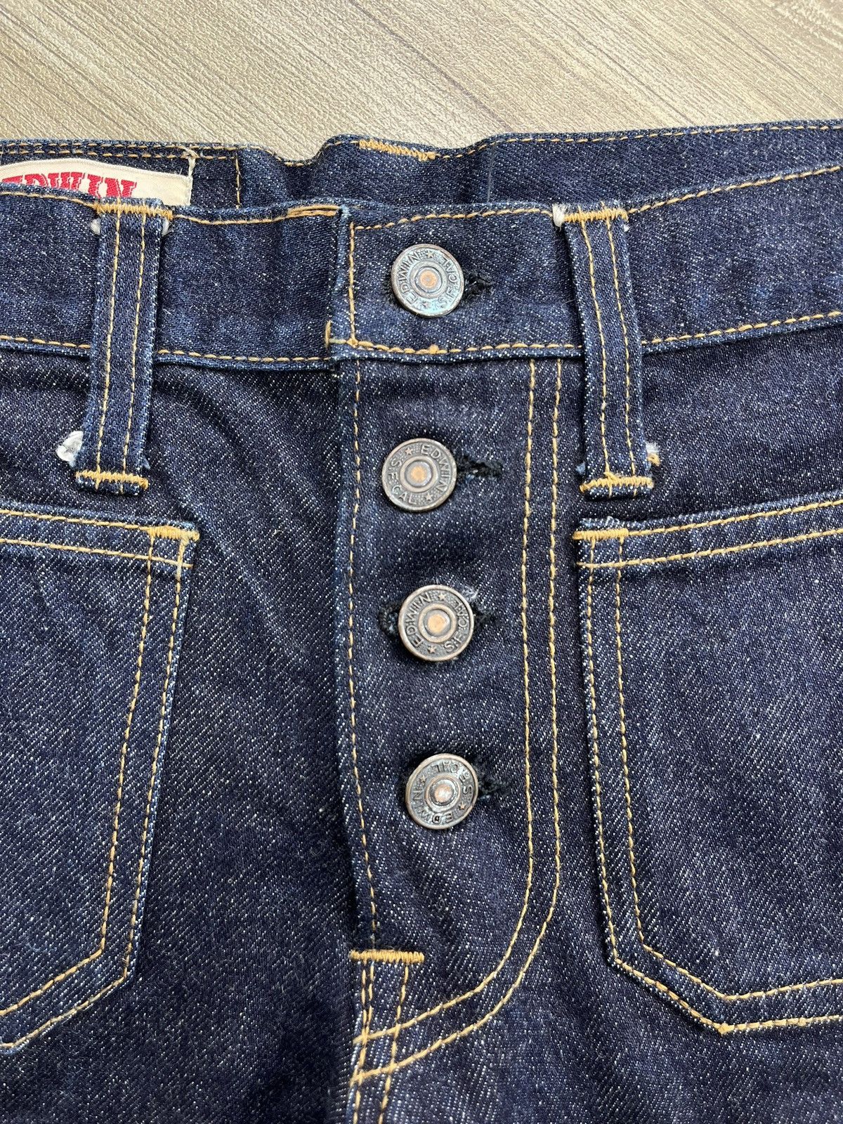 Japanese Brand 2000s Edwin 1014 TT Ifsixwasnine Lgb Style Flared Jeans Size US 27 - 7 Thumbnail