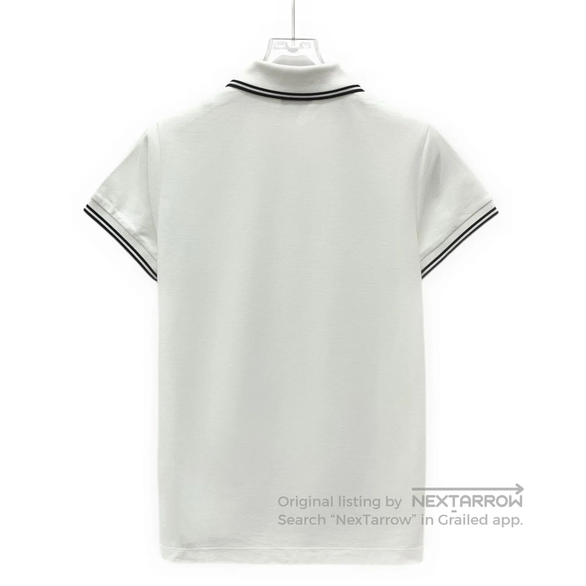 Moncler Moncler White striped logo patch cotton collar single-brea Size US M / EU 48-50 / 2 - 2 Thumbnail
