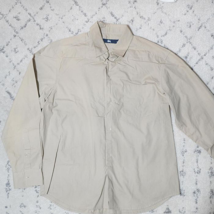 Stussy Stussy Khaki Button Up Shirt - Medium | Grailed