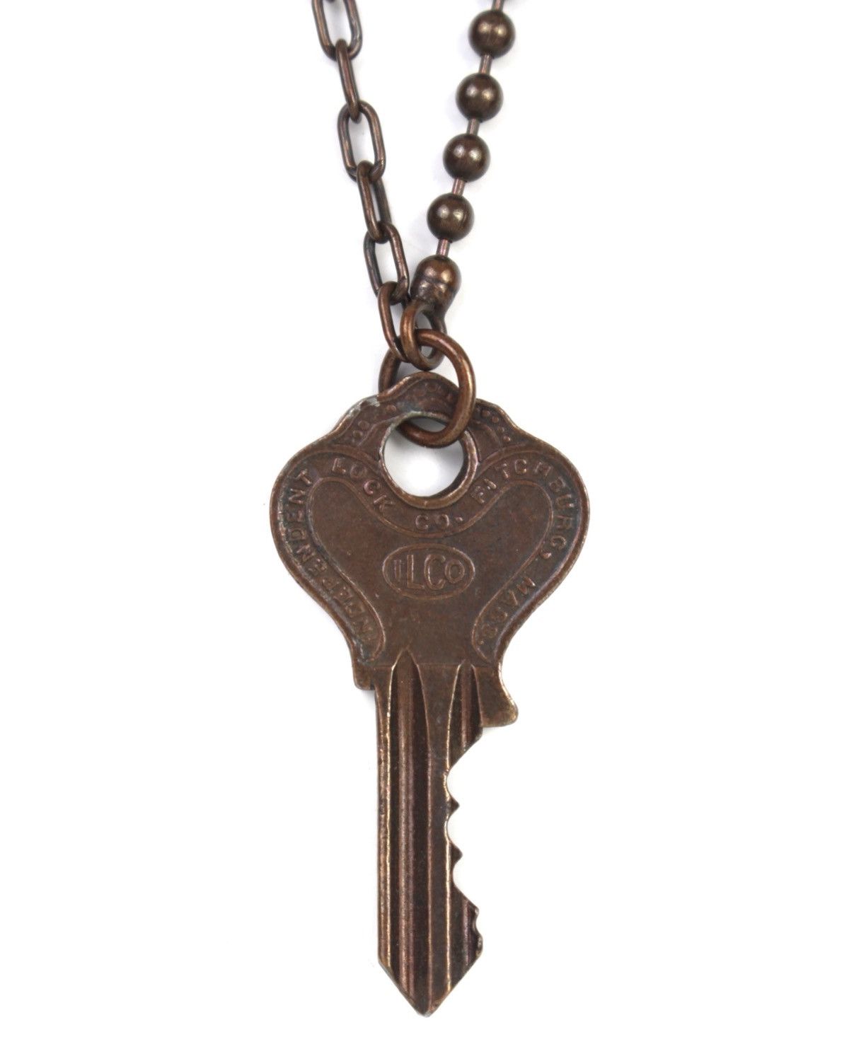 1980S INDEPENDENT LOCK CO ILCO INDUSTRIAL KEY NECKLACE
