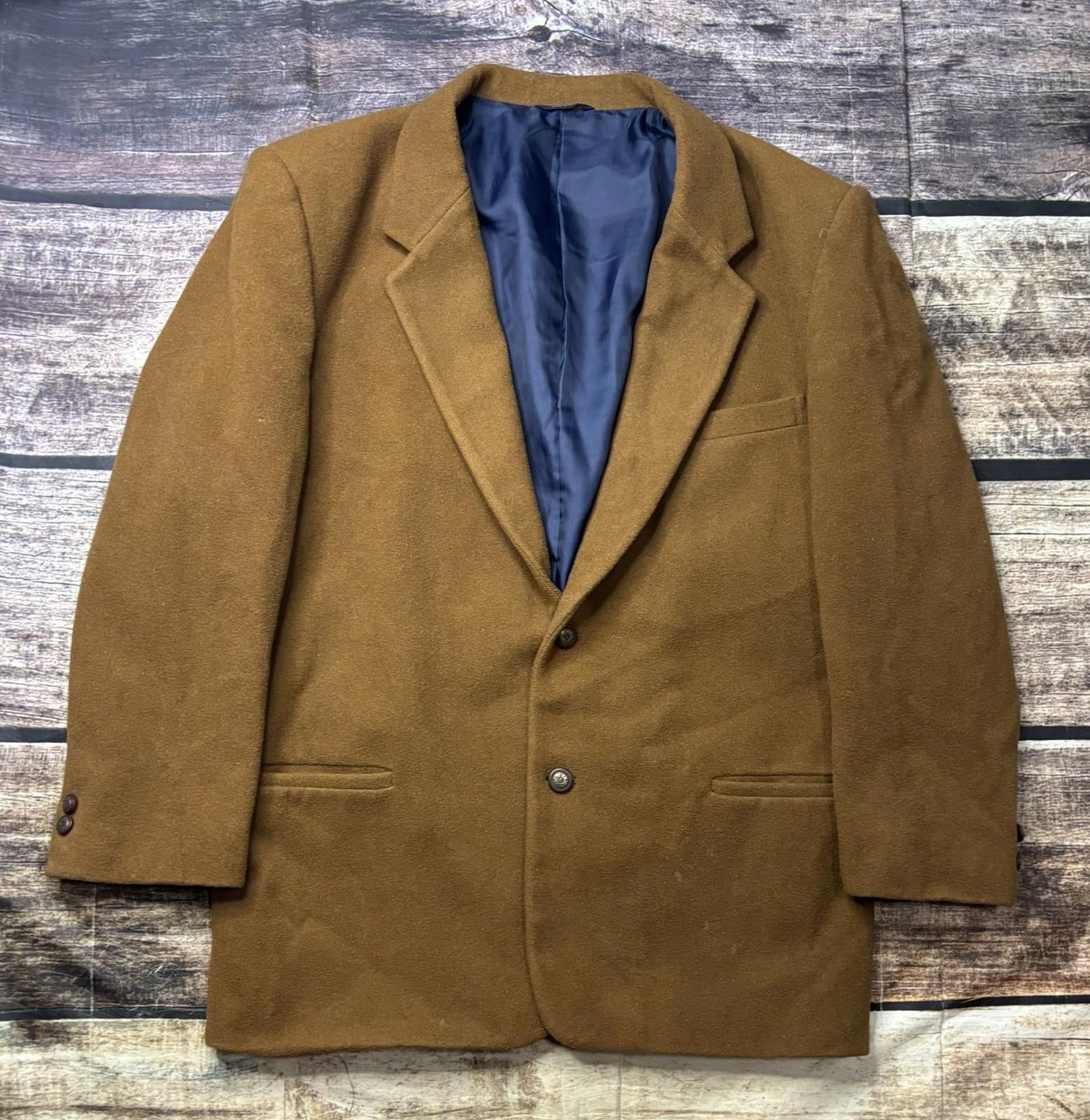 Gap VTG GAP Blazer Jacket Mens Medium 44R Wool Brown Tweed 90s Size 38R - 1 Thumbnail