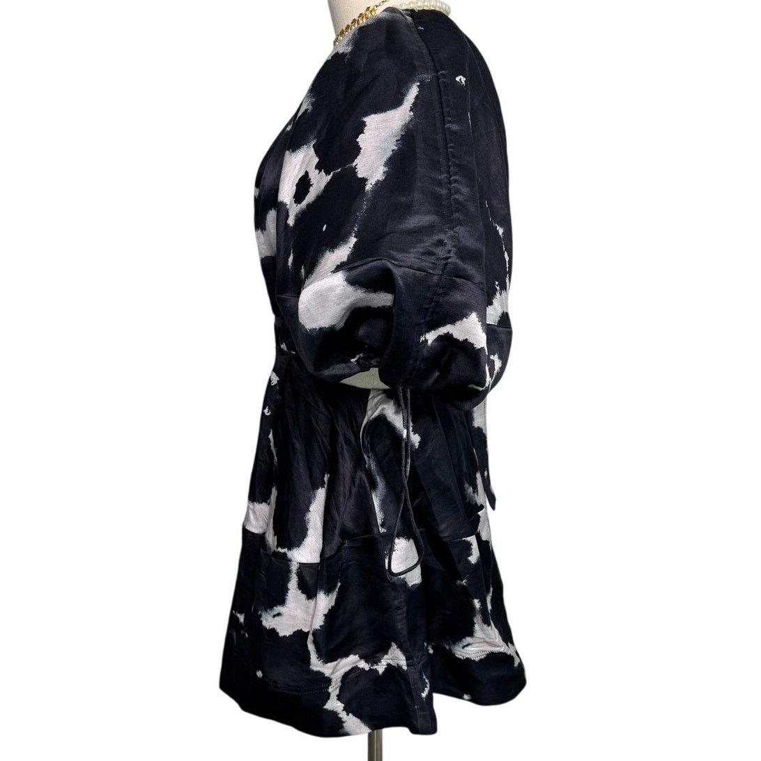Aje AJE Oxidised Puff-sleeved Cutout Mini Dress navy size US 2 Size XS / US 0-2 / IT 36-38 - 8 Thumbnail