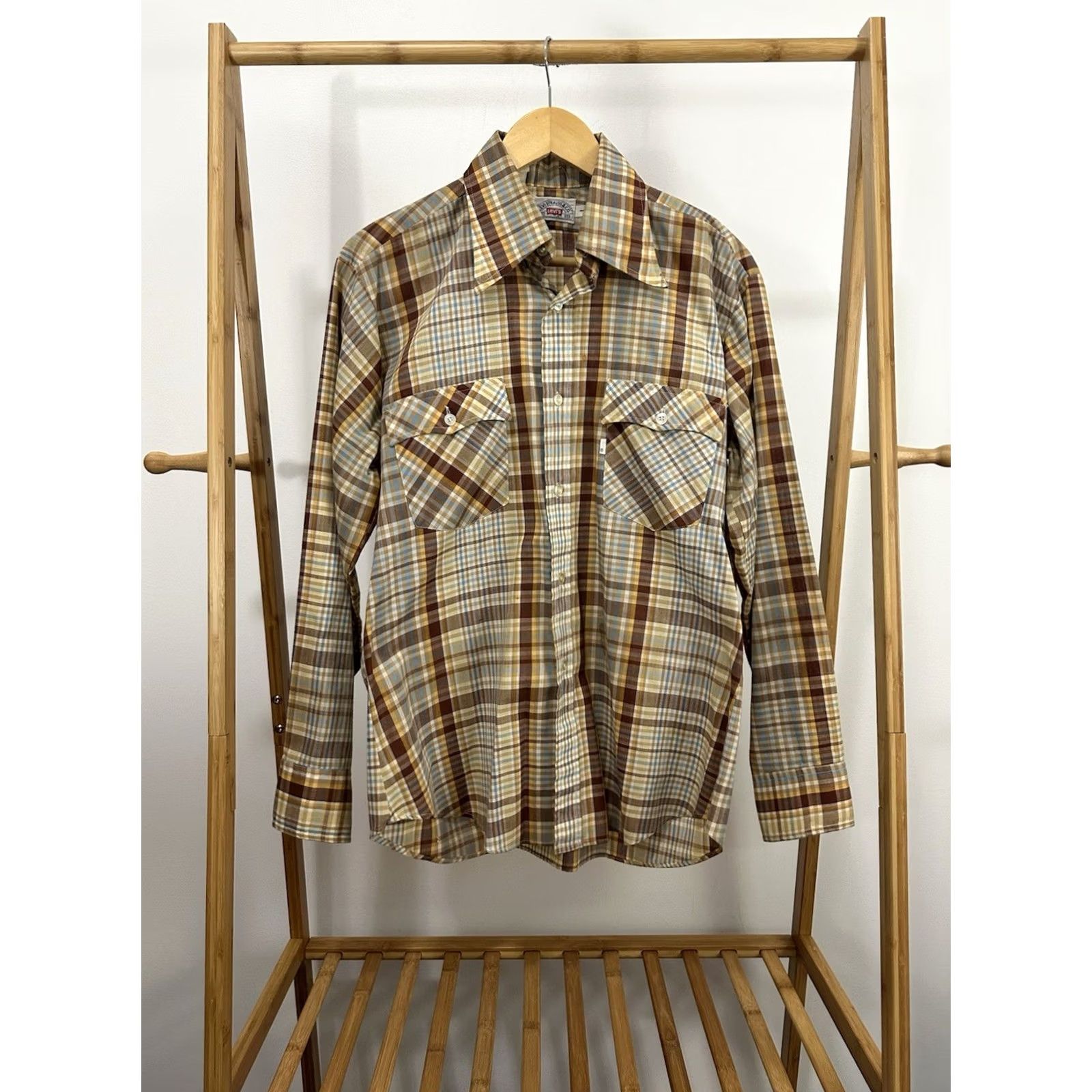Levi's VTG Levi's Plaid Button Long Sleeve Western Cowboy Rodeo Shirt L Mens Multicolor Size US L / EU 52-54 / 3 - 2 Thumbnail
