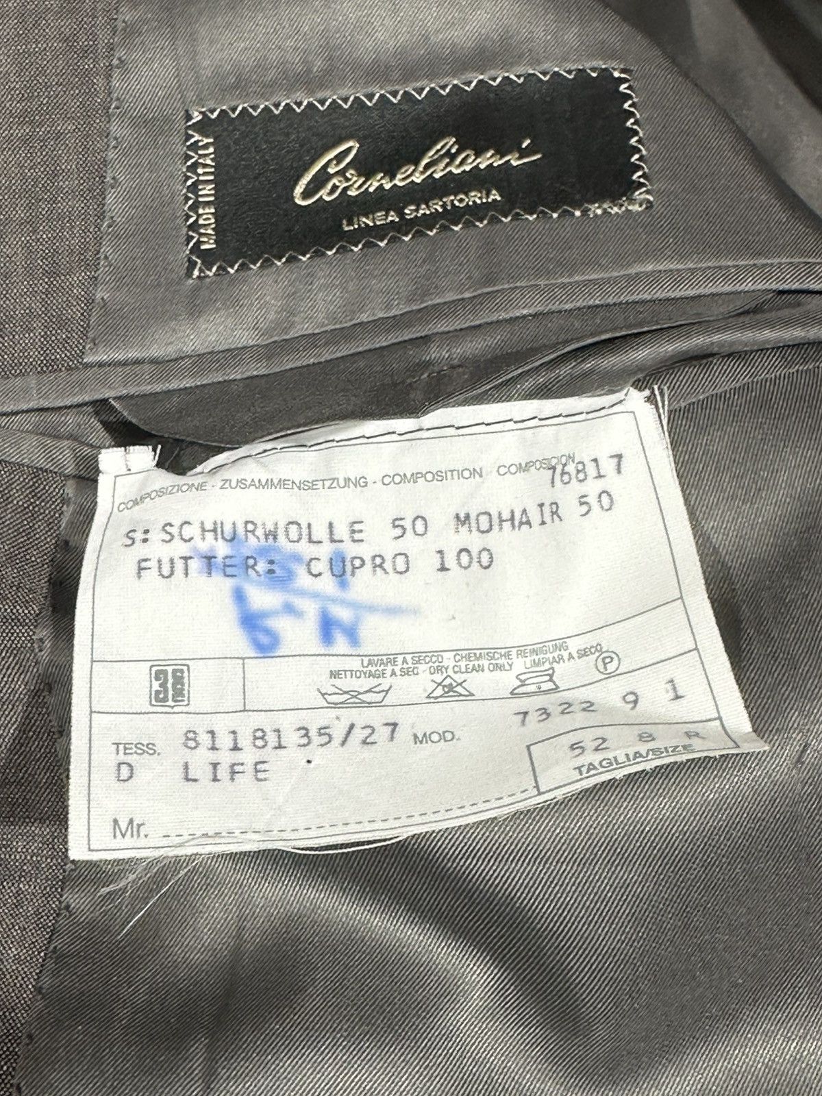 Corneliani Vintage Corneliani Grey Pinstripe Suit Size 52R - 8 Thumbnail