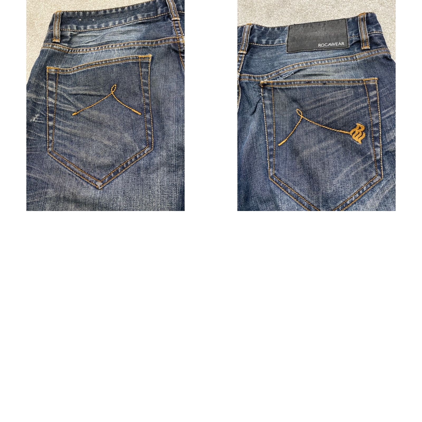 Rocawear Rocawear Jeans Mens 34x32 Blue Denim Straight Fit Distressed 100% Cotton 5538 Jeans Mens Regular 5-Pocket 90s Hip Hop Style Size US 34 / EU 50 - 9 Thumbnail