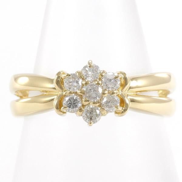 Other Other K18 Yellow Gold Diamond Ring Size 10 Metal Ring in Great Condition Size ONE SIZE - 1 Thumbnail