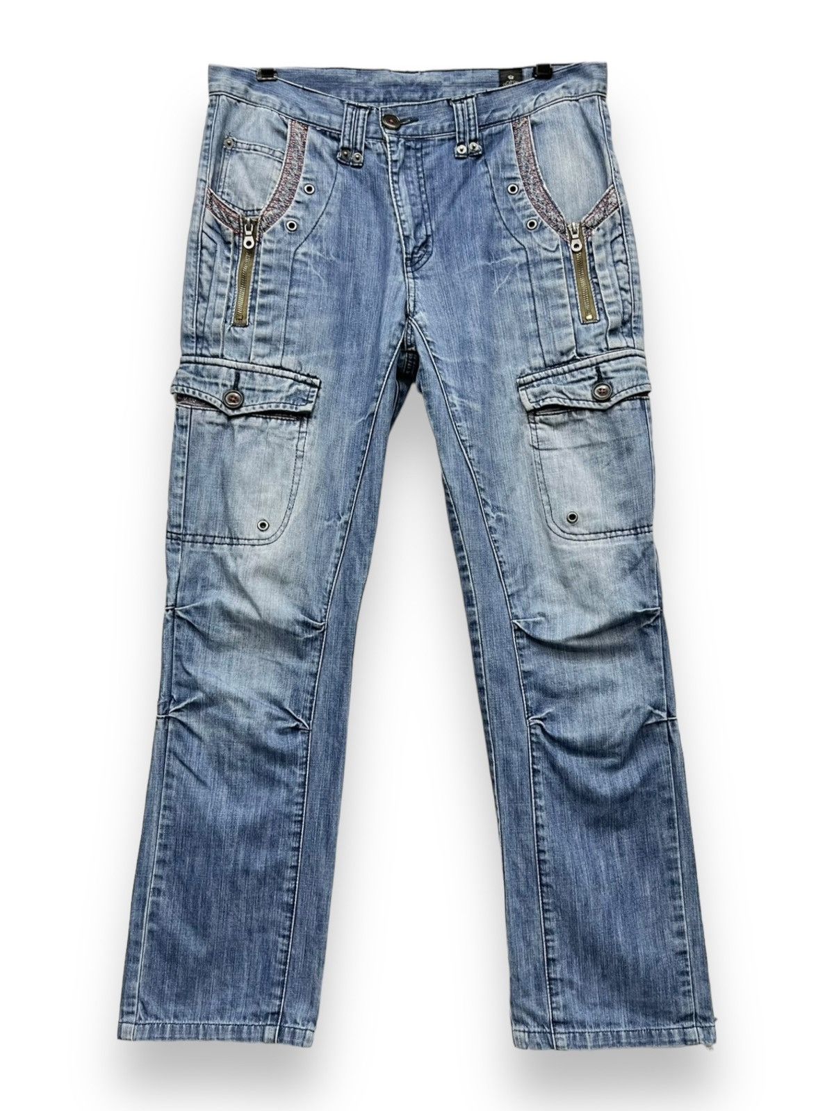 semanticdesign 🔥SEMANTIC DESIGN Distressed Denim Cargo Pants Size US 32 / EU 48 - 2 Thumbnail