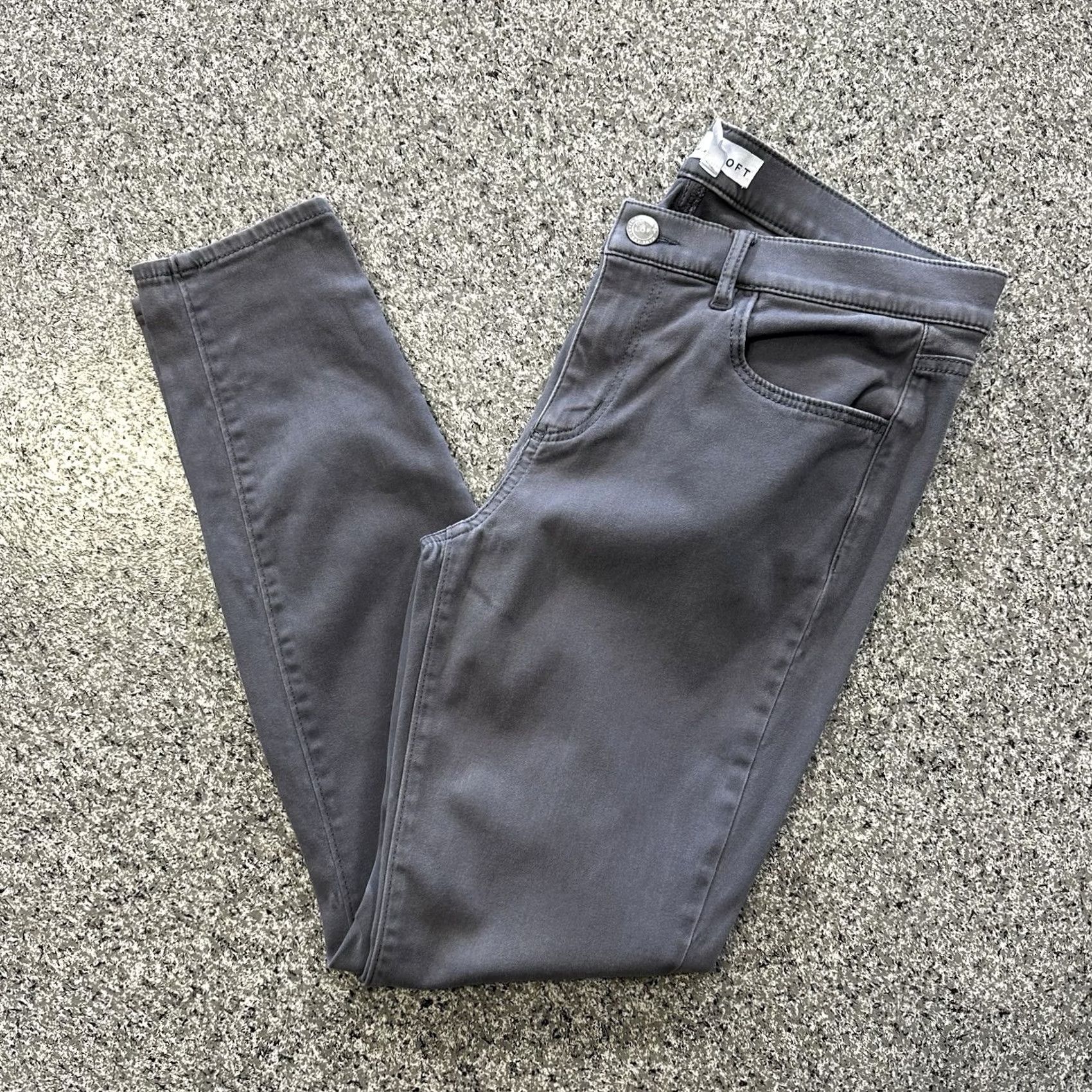 Loft LOFT Ann Taylor Legging Pants Womens 4 Grey Skinny Mid Rise Size 27" / US 4 / IT 40 - 2 Thumbnail