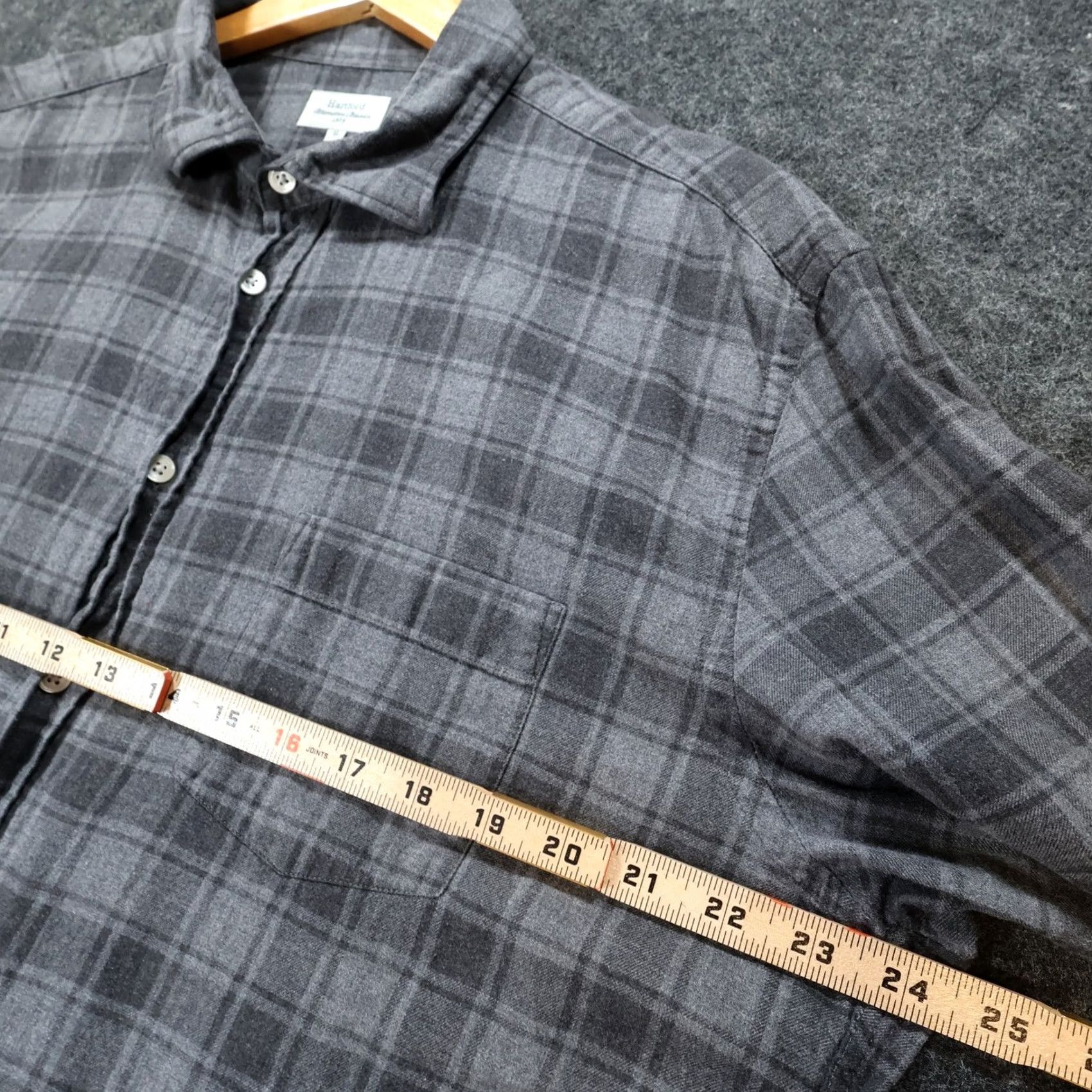 Hartford Hartford Button Up Shirt Mens XL Gray Plaid Flannel Long Sleeve Casual Size US XL / EU 56 / 4 - 4 Thumbnail