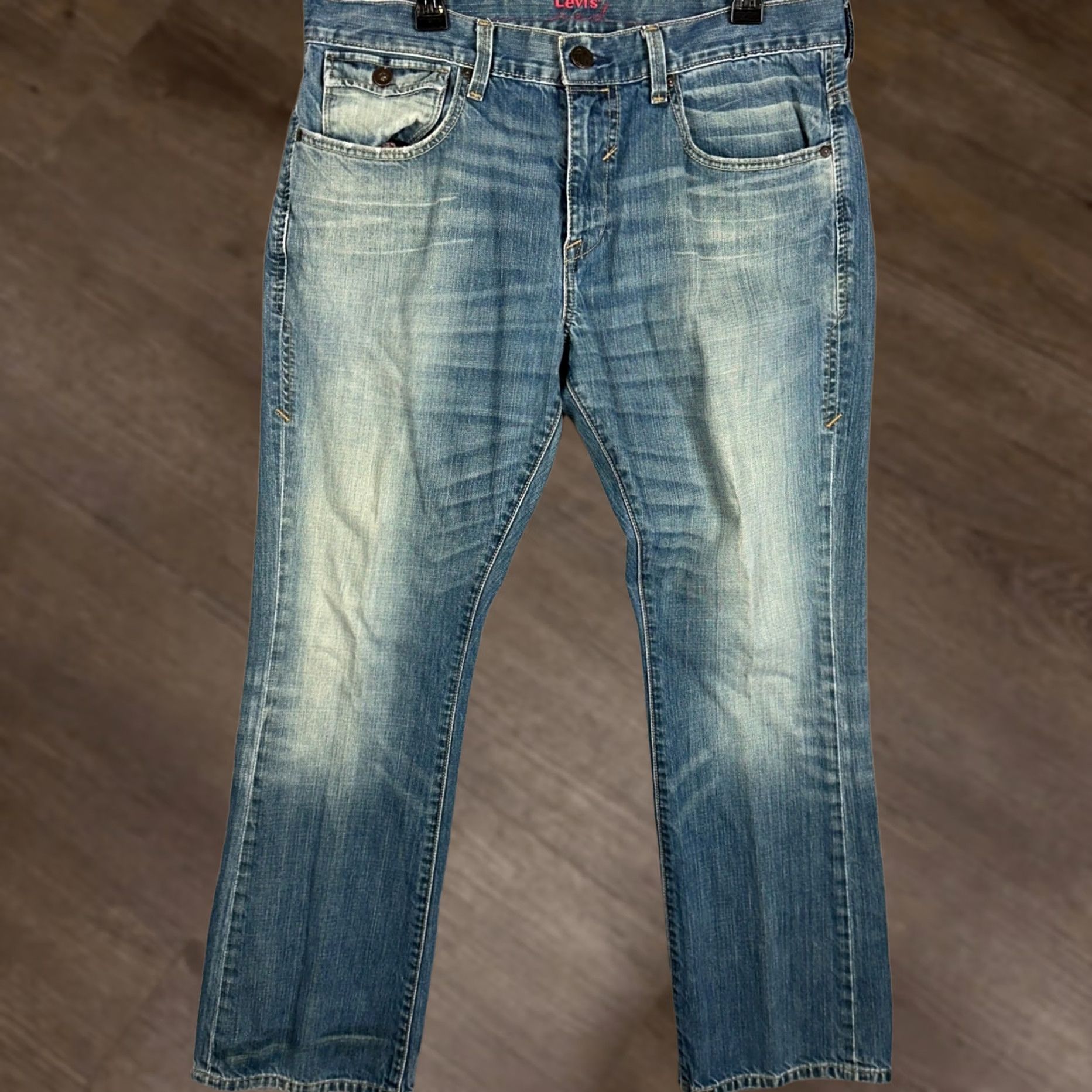 Levi's VINTAGE Levi's Red Jeans Bootcut 38x32 Mens Blue Denim 5-Pocket Size US 38 / EU 54 - 1 Thumbnail
