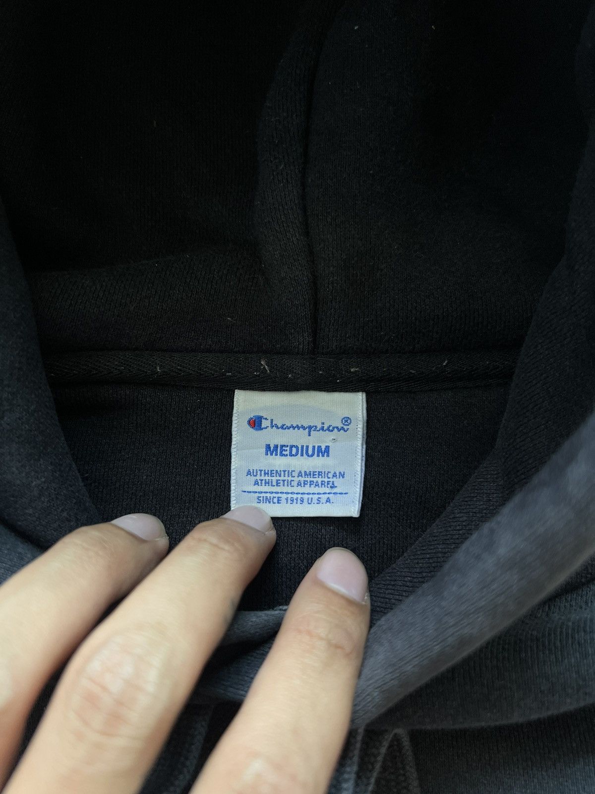 Vintage Vintage Champion Big Logo Hoodie Like Vetements Colap* Size US S / EU 44-46 / 1 - 6 Thumbnail