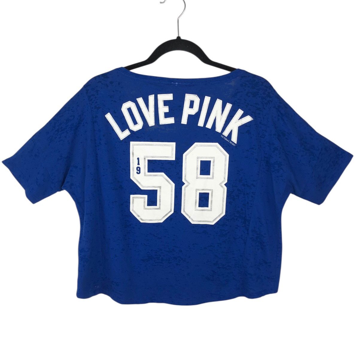 Victoria's Secret VS PINK LA Dodgers Oversized Crop T-Shirt White Glitter Logo Size XS / US 0-2 / IT 36-38 - 4 Thumbnail