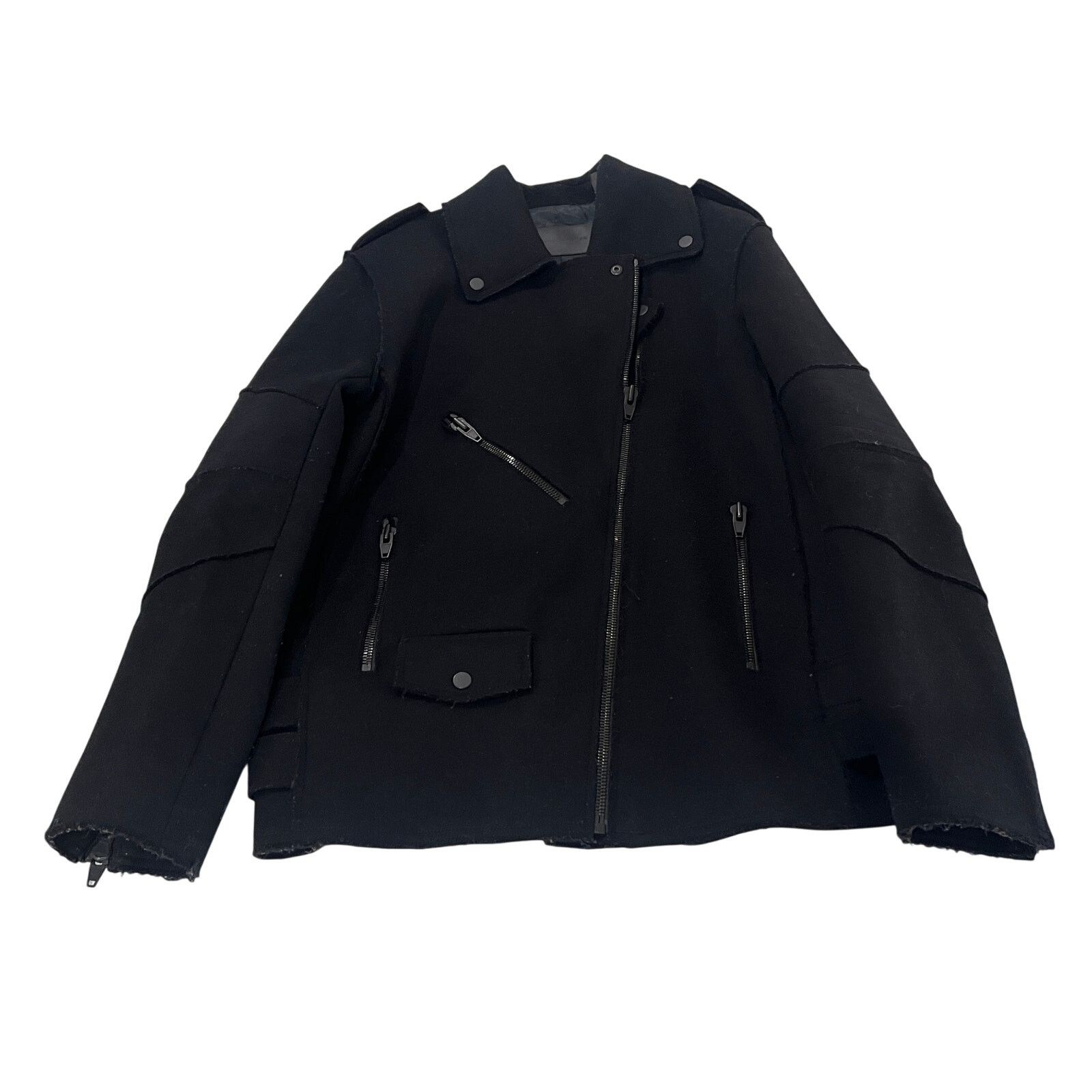 Alexander Wang × H&M *R50 ALEXANDER WANG x H&M Women's Wool Biker Jacket Size 8 Size M / US 6-8 / IT 42-44 - 1 Thumbnail