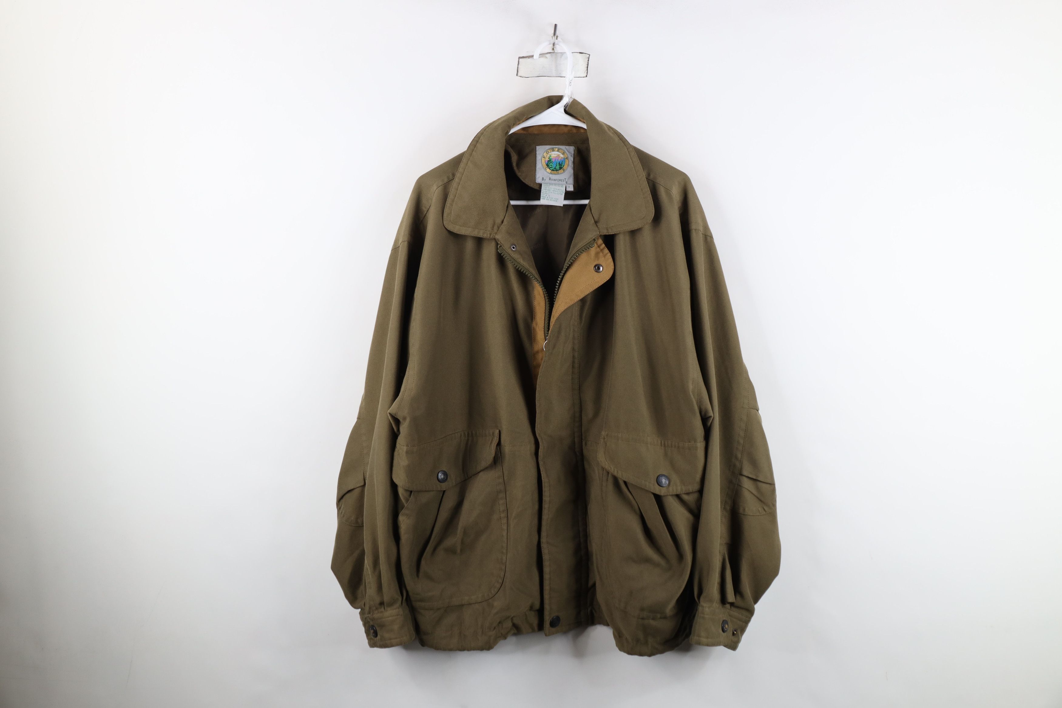 Vintage Vintage 90s Streetwear Pocket Full Zip Bomber Jacket Green Size US L / EU 52-54 / 3 - 1 Thumbnail