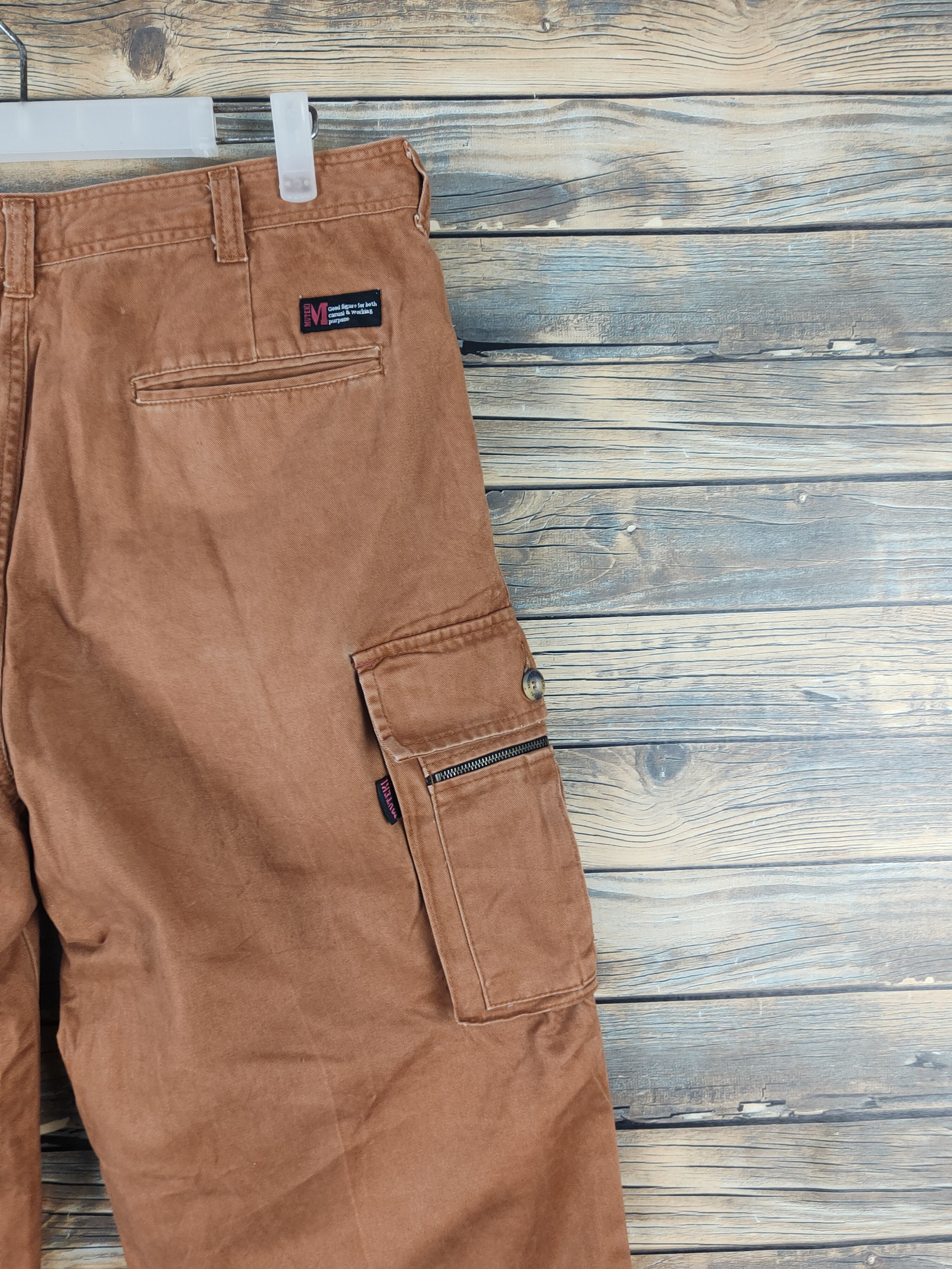 Japanese Brand Muteki Dark Orange Multipocket Tactical Cargo Pants #W1803 Size US 32 / EU 48 - 11 Thumbnail