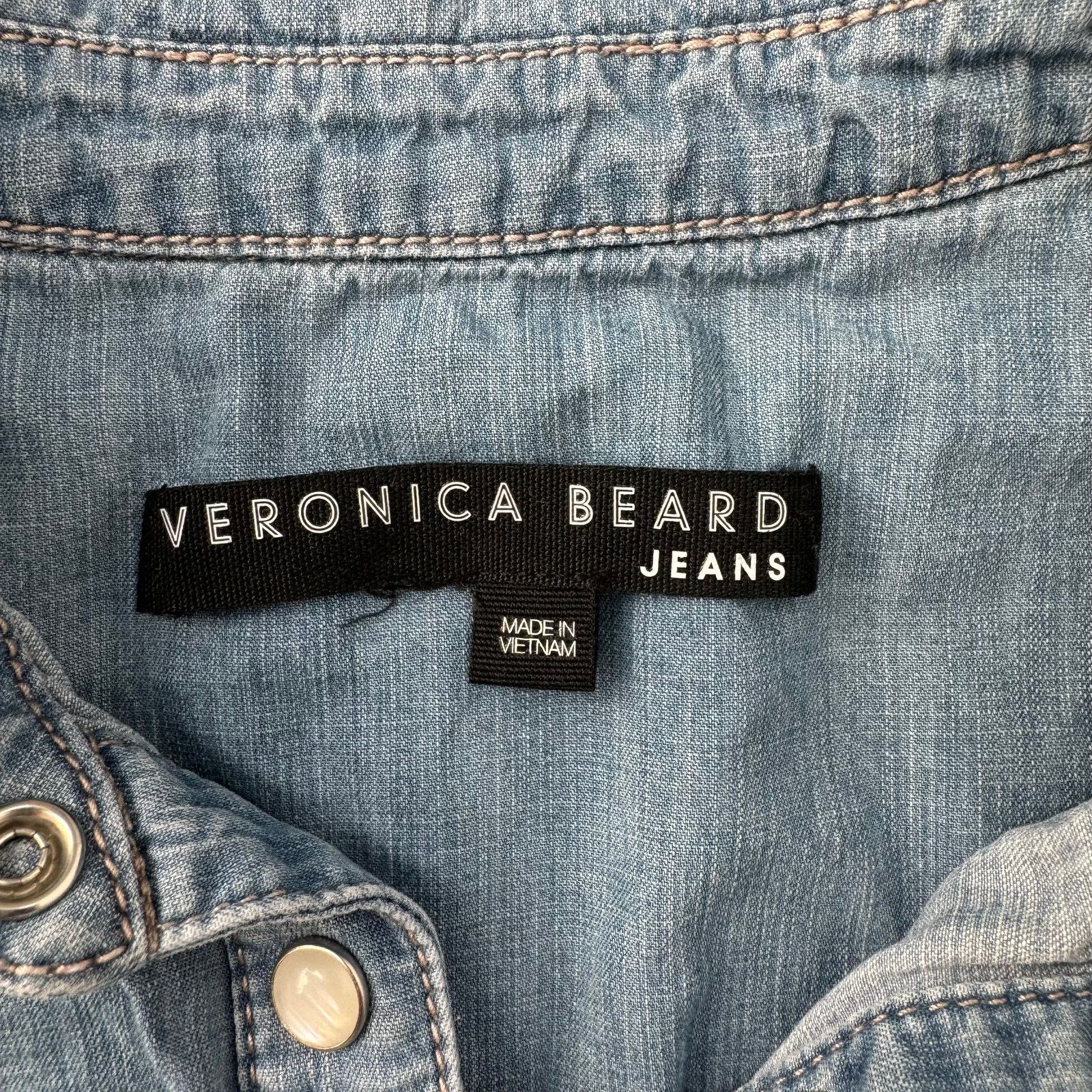 Veronica Beard Veronica Beard Harrow Cotton Chambray Denim Mini Dress Size S / US 4 / IT 40 - 5 Thumbnail
