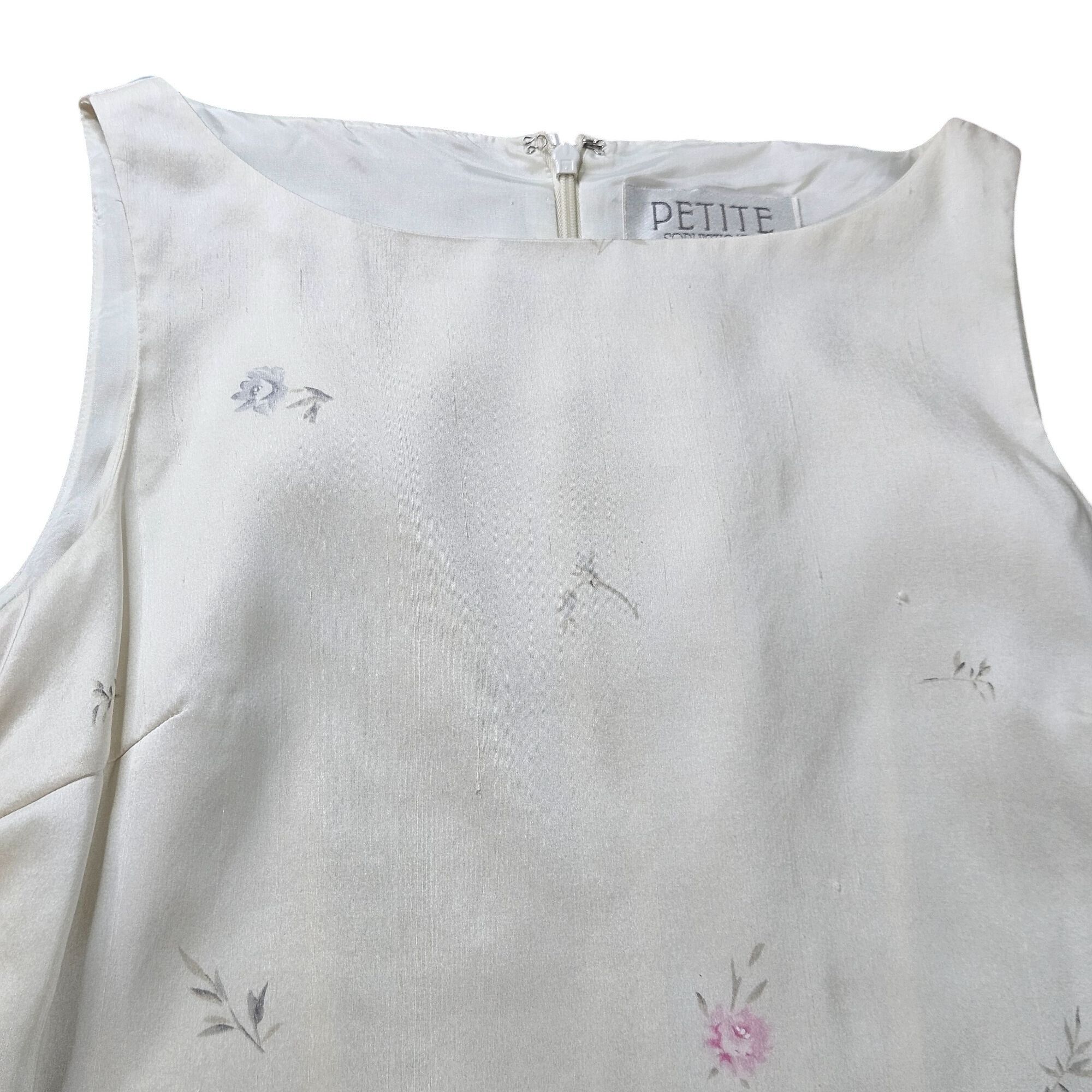 Other Petite Sophisticate Sleeveless Silk Floral Sheath Dress 6 Pi Size M / US 6-8 / IT 42-44 - 10 Thumbnail