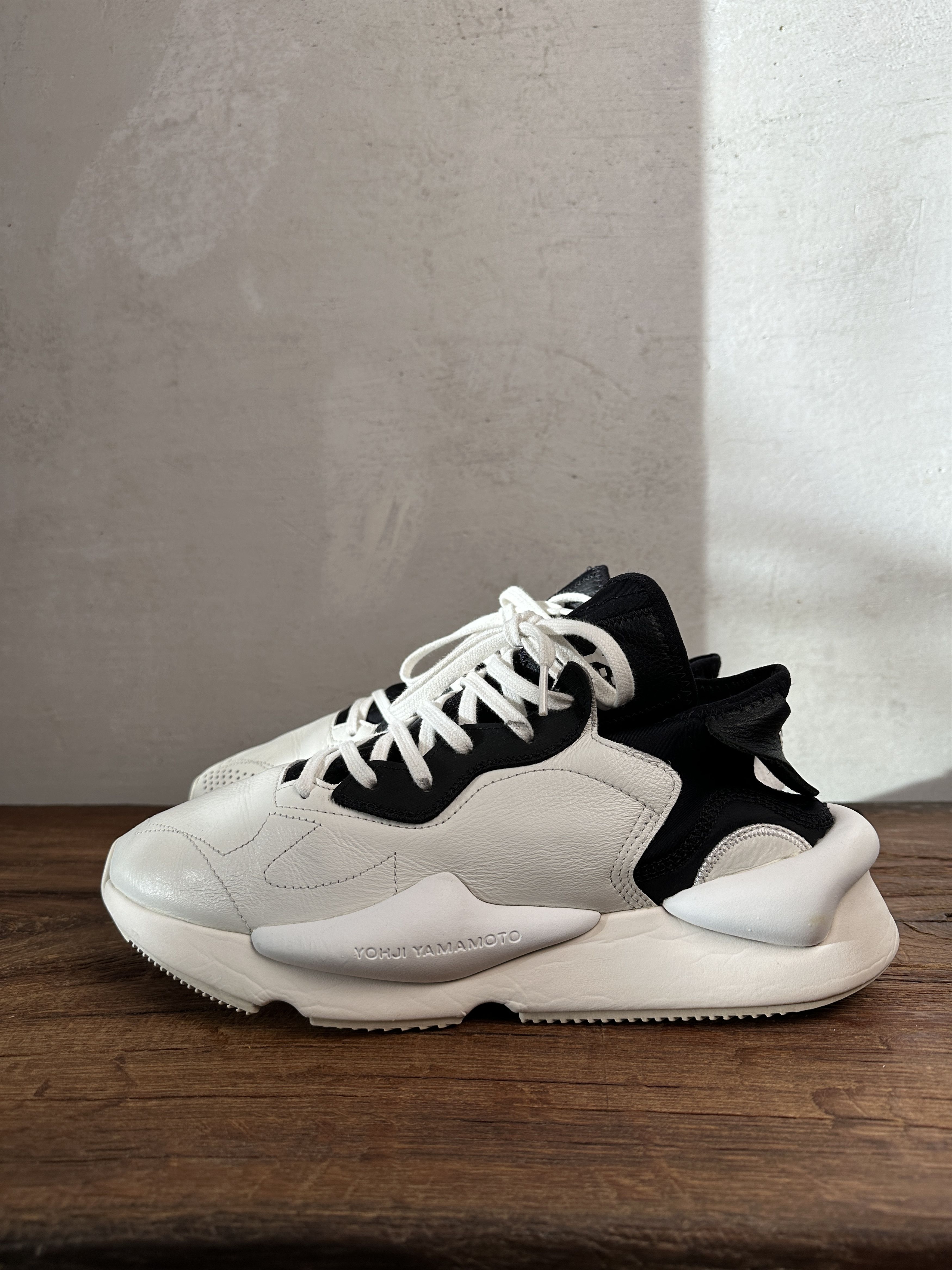 Adidas x Y 3 Y-3 Kaiwa Leather White Black Shoes, Men's (Size 10.5)