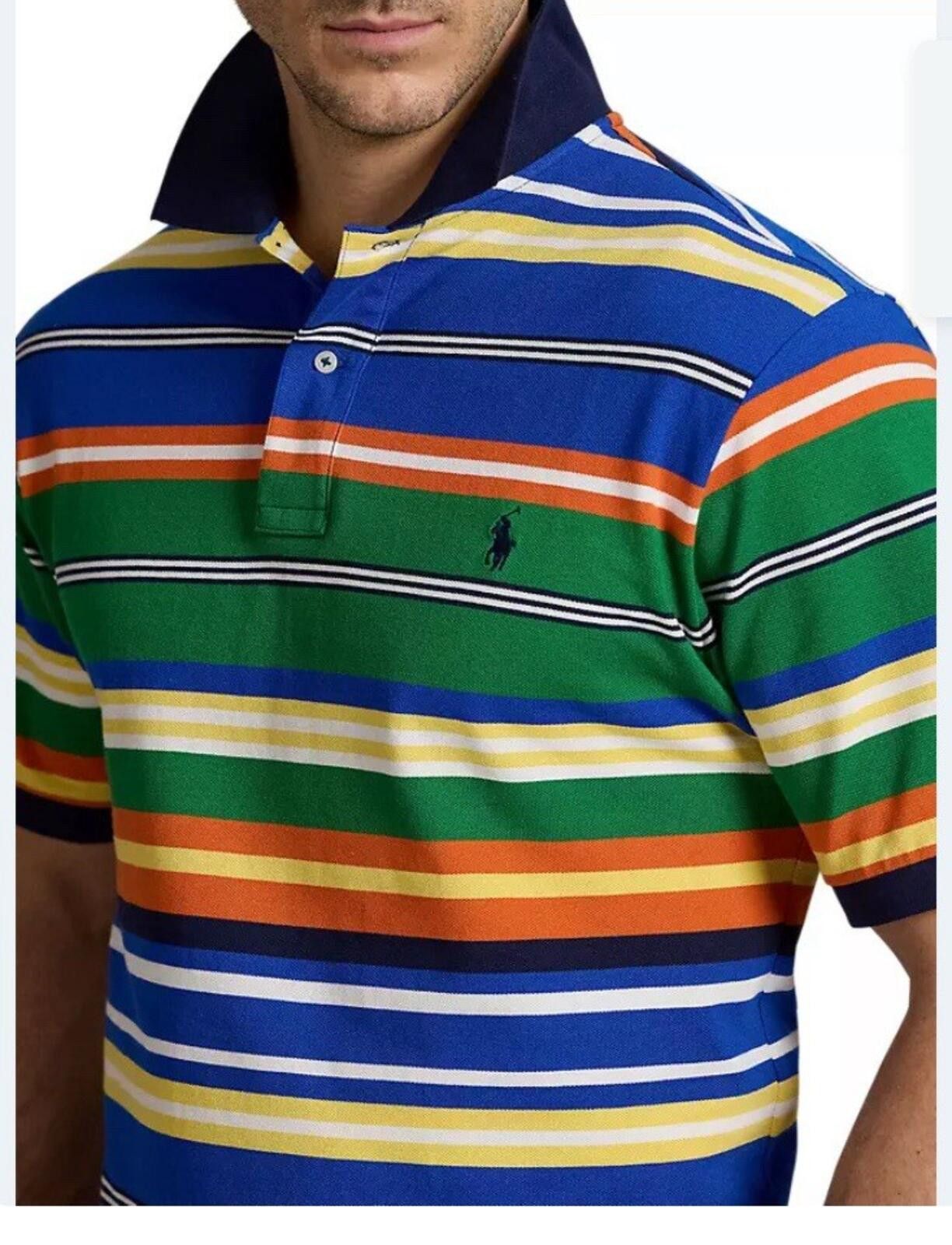 Polo Ralph Lauren Men’s extra large tall polo Ralph Lauren striped mesh polo Size US XL / EU 56 / 4 - 2 Thumbnail