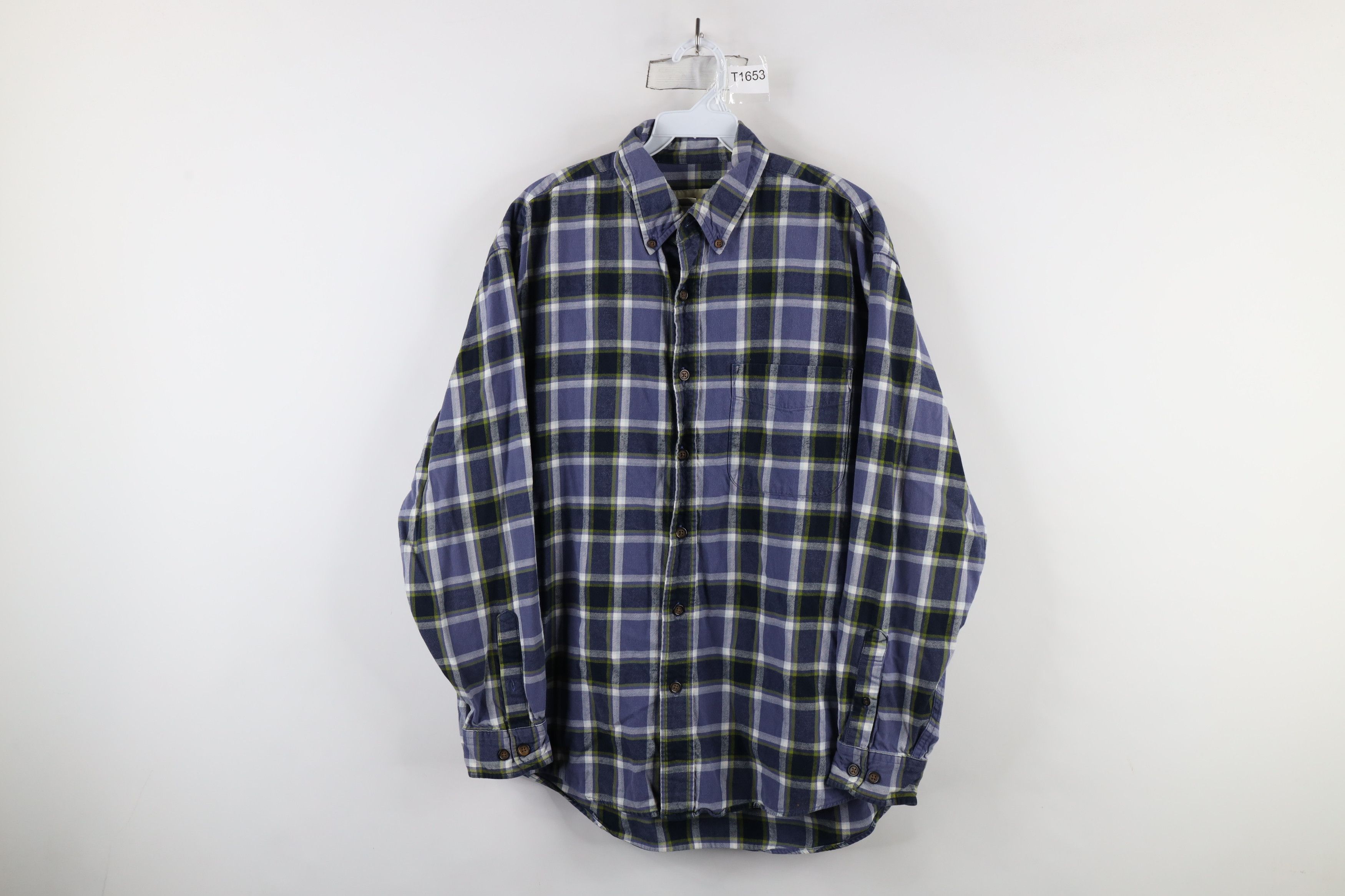 Eddie Bauer × Vintage Vintage 90s Eddie Bauer Collared Button Down Shirt Plaid Size US M / EU 48-50 / 2 - 1 Thumbnail
