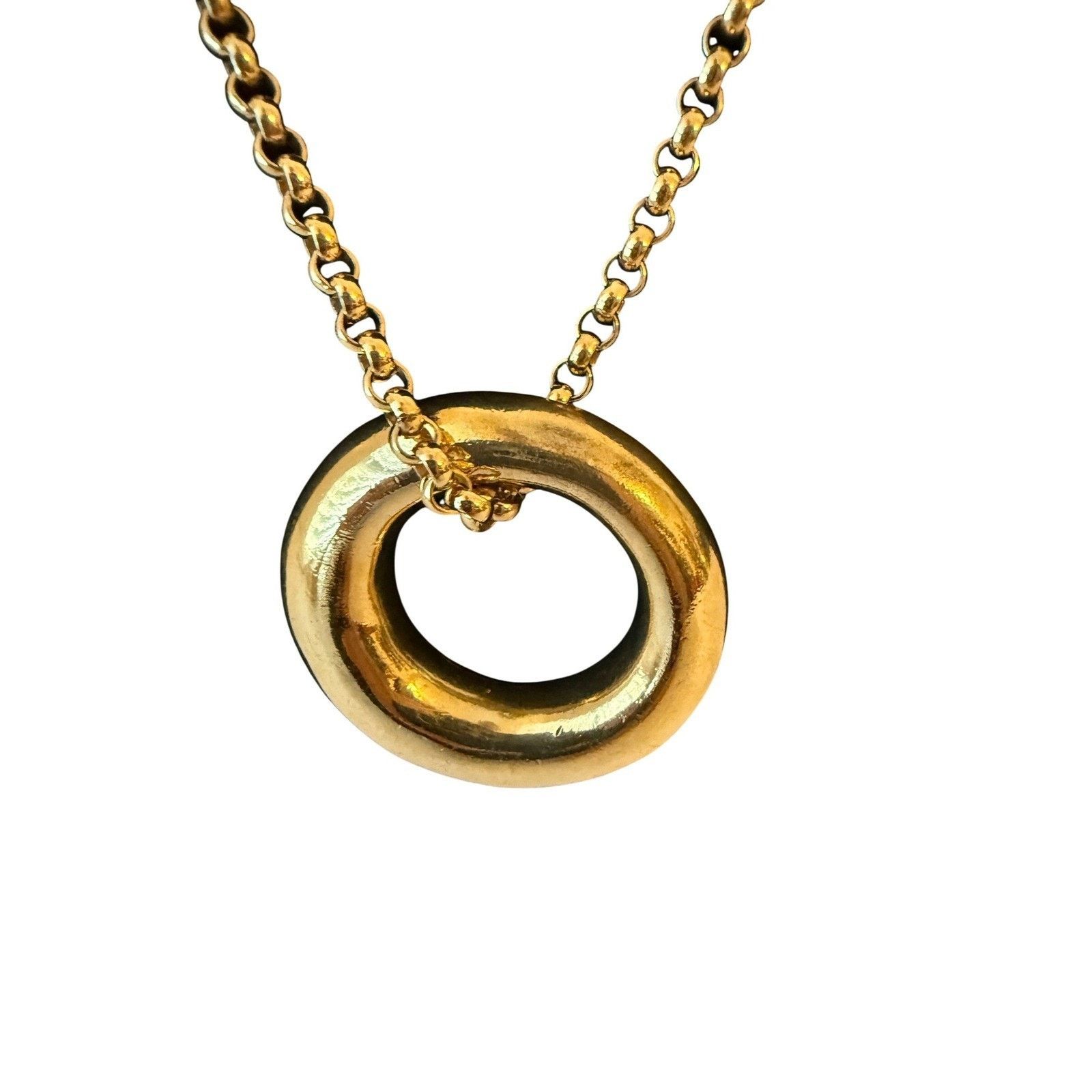 Givenchy Vintage 80s Givenchy Necklace Gold Tone Double Chain Pendant Size 30 - 3 Thumbnail
