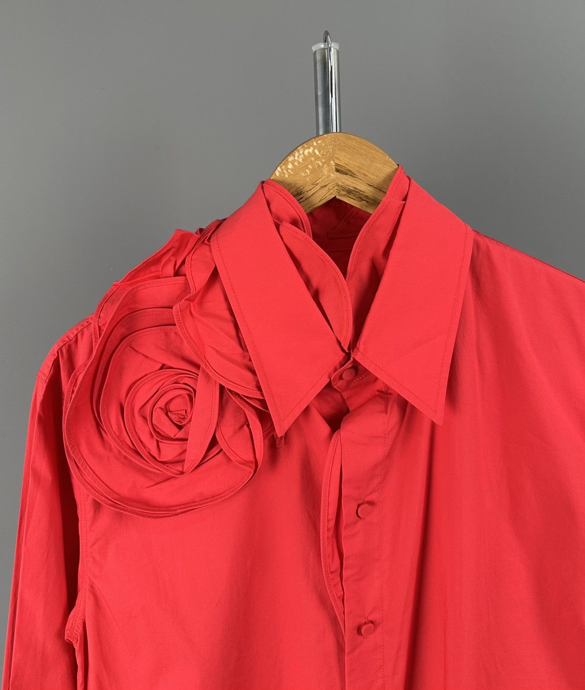 Valentino Valentino - Floral Appliqué- Poplin Cotton Oversized shirt Size XS / US 0-2 / IT 36-38 - 5 Thumbnail