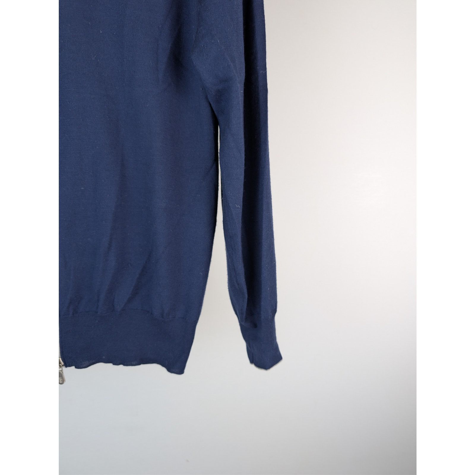Brunello Cucinelli o1rshd1 CC20 Full Zip Cardigan Sweater Sweatshirt Navy Blue Size US M / EU 48-50 / 2 - 5 Thumbnail