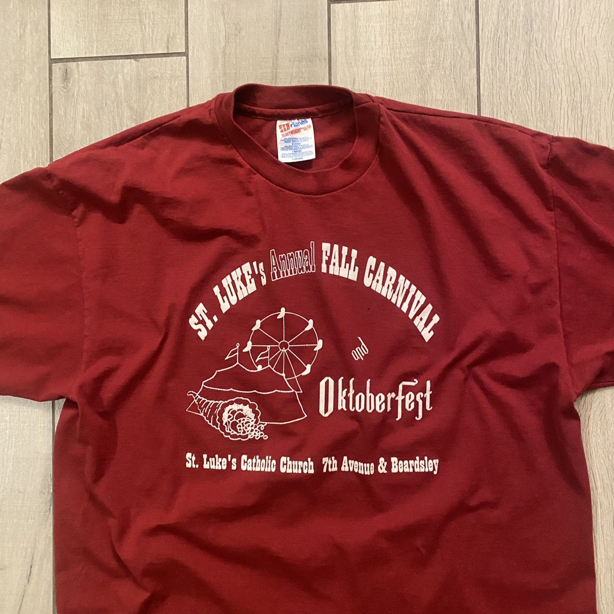 Harley Davidson × Nike × Stussy Vintage 90s Red Oktoberfest Single Stitch Graphic Tee XL Size US XL / EU 56 / 4 - 2 Thumbnail