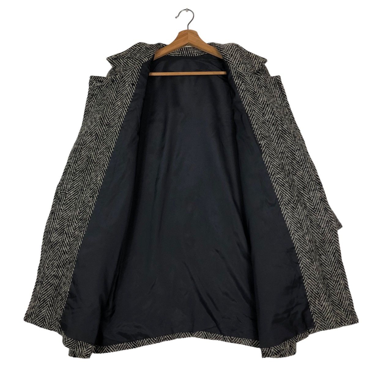 Japanese Brand 🔥Issey Miyake Design Wool Long Jacket Herringbone Size US M / EU 48-50 / 2 - 11 Thumbnail