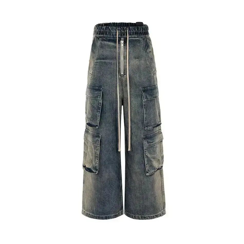 Japanese Brand Jeans with ribbons and pockets style Harajuku y2k Size US 32 / EU 48 - 4 Thumbnail