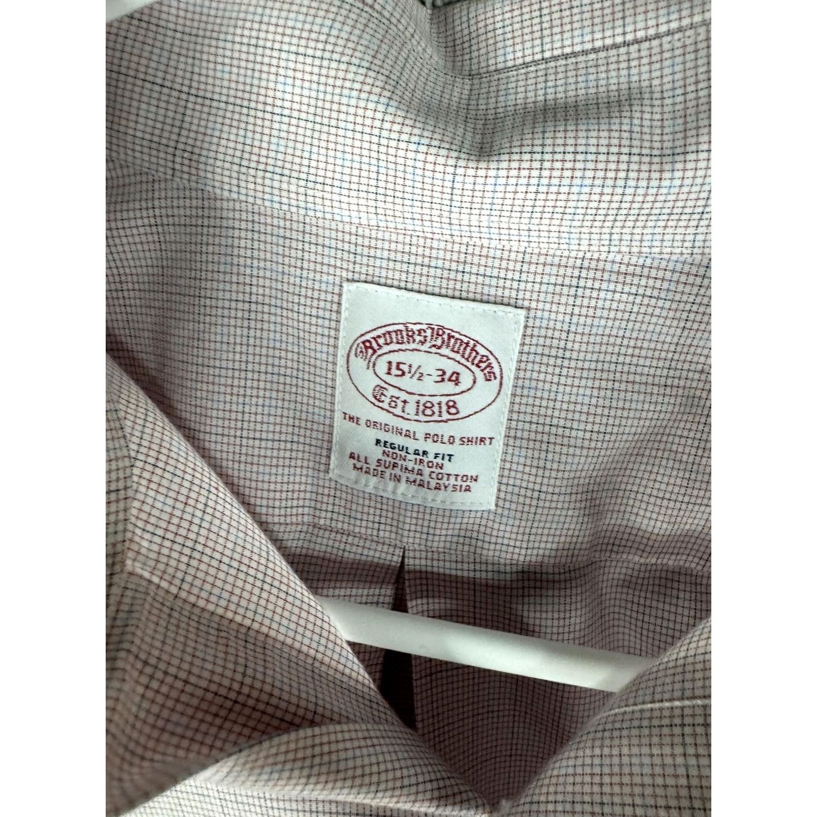 Brooks Brothers Brooks Brothers Shirt Dress Mens 15.5 34 Pink Check Non-Iron Supima Cotton Shirt Dress Mens 15.5 34 Pink Check Non-Iron Supima Cotton Size 42R - 7 Thumbnail
