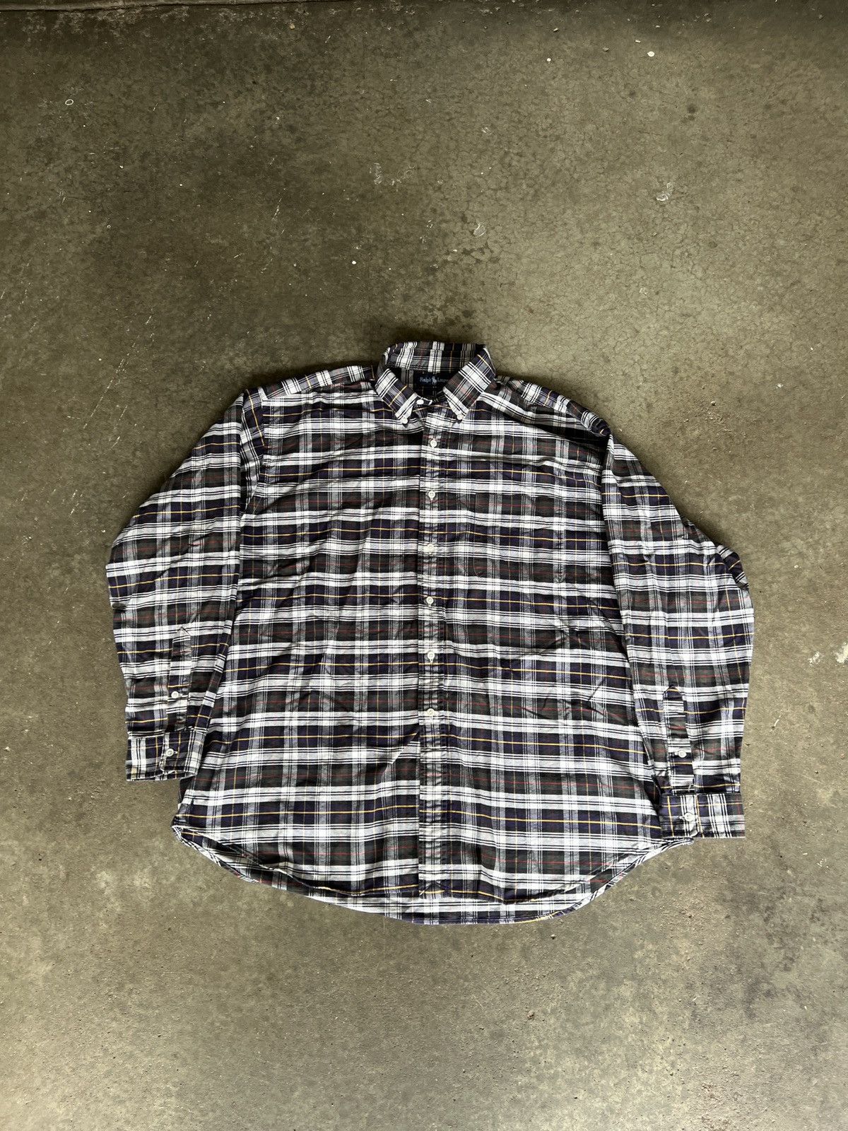 Ralph Lauren Black/White hot Plaid Button-Up, XL