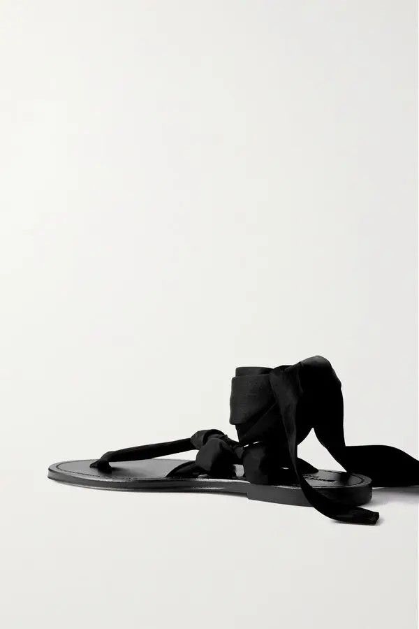 Saint Laurent Paris o1y0126 Thong Sandals in Black Size US 5 / IT 35 - 2 Thumbnail