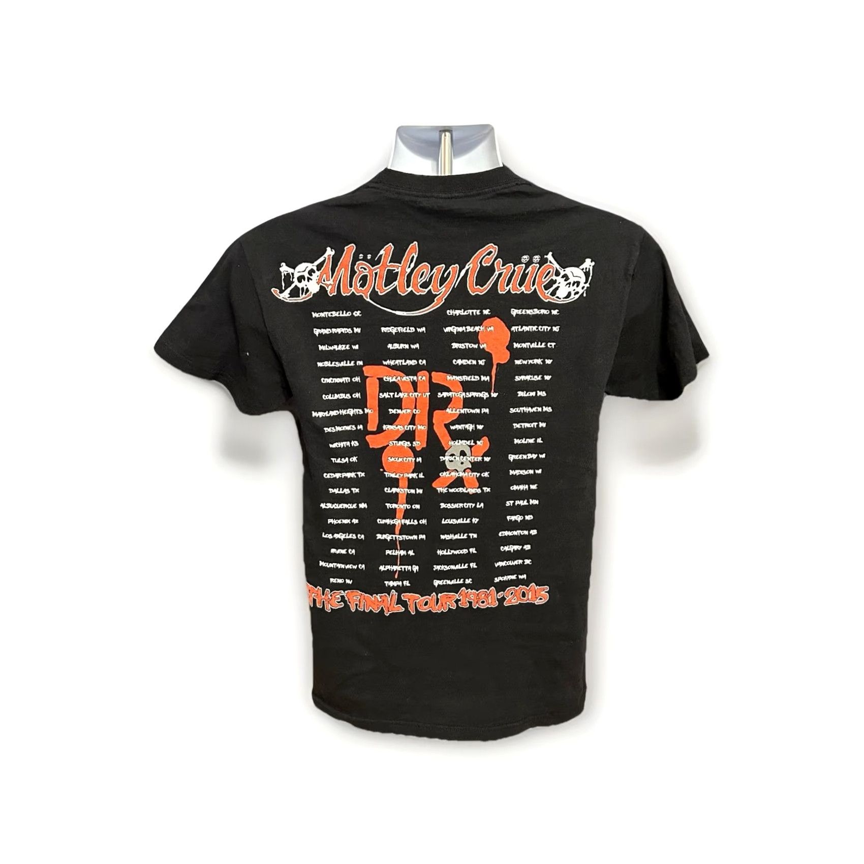 Doublet Motley Crue Shirt Men Small Black Short Sleeve Double Sided The Final Tour 2015 Size US S / EU 44-46 / 1 - 3 Thumbnail