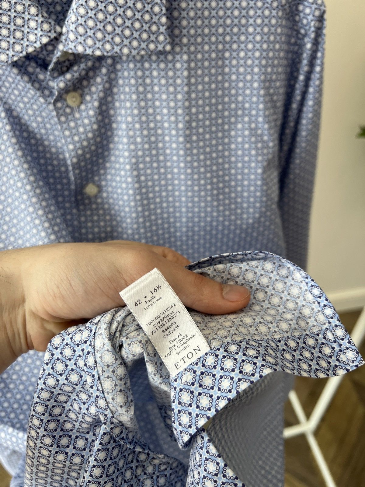 Eton × Vintage Vintage Eton Luxury Button Up Shirt Size US L / EU 52-54 / 3 - 9 Thumbnail