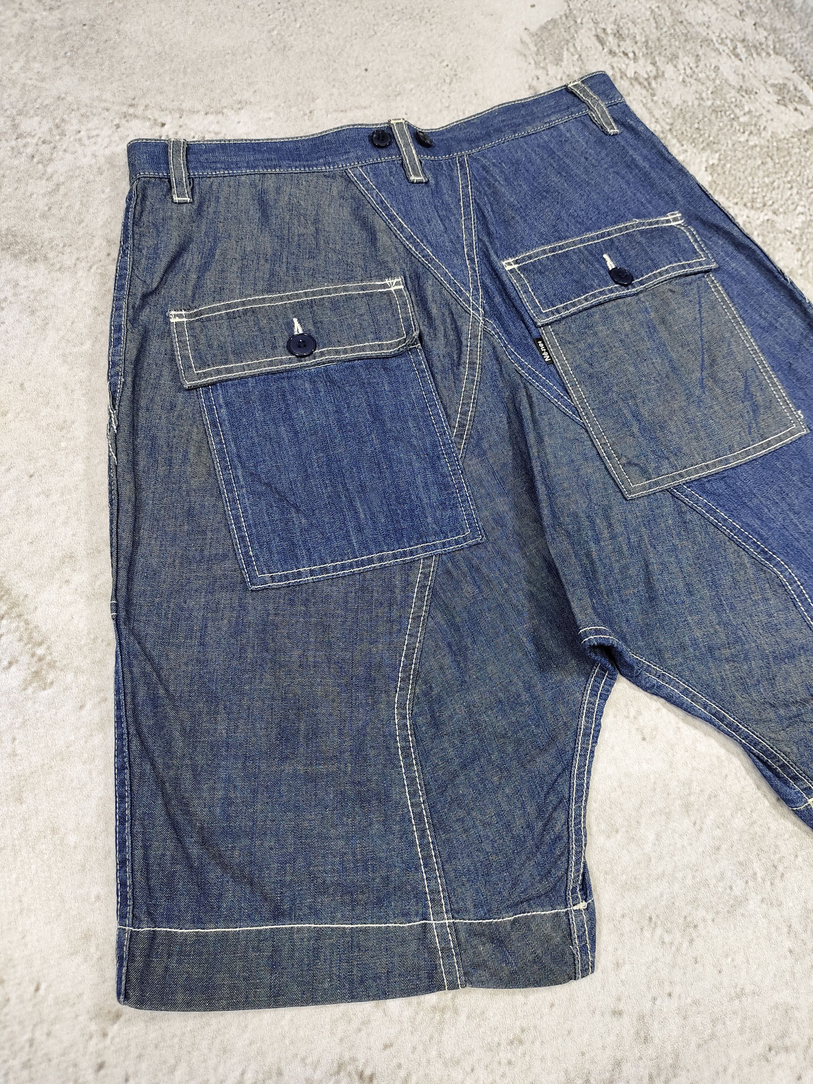 Ne-Net 00s Ne-Net- Sarouel Utility Panel Drop Crotch Denim Short Size 30" / US 8 / IT 44 - 6 Thumbnail