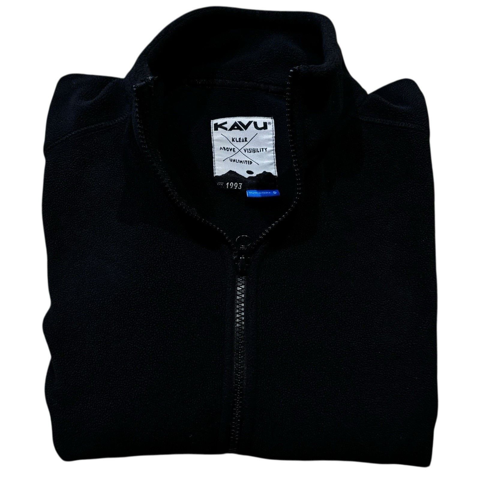 KAVU Kavu Black Fleece Full Zip Jacket Women's Small Gorpcore Size S / US 4 / IT 40 - 4 Thumbnail