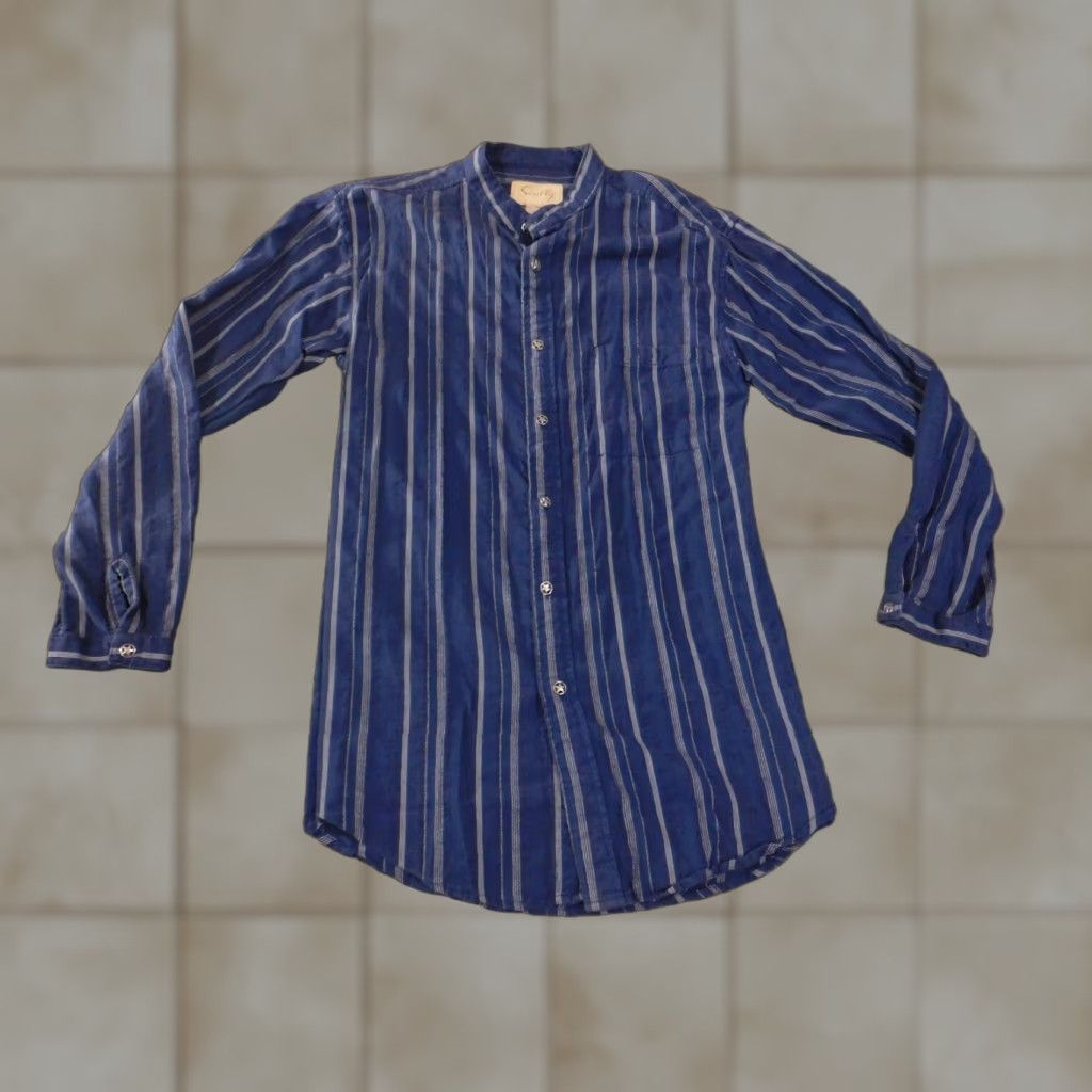 Scully Scully Western Shirt Mens Small Blue Striped Button Up Size US S / EU 44-46 / 1 - 1 Thumbnail