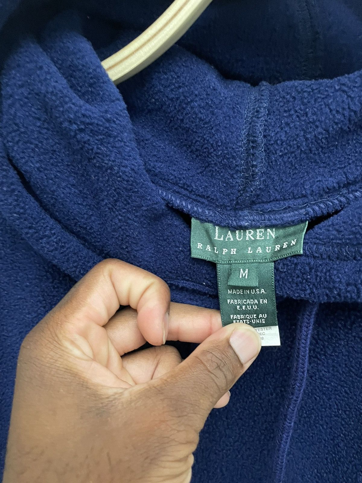 Polo Ralph Lauren Vintage 90s Ralph Lauren Blue Sweatshirt Hoodie Fleece RRL Size US S / EU 44-46 / 1 - 3 Thumbnail