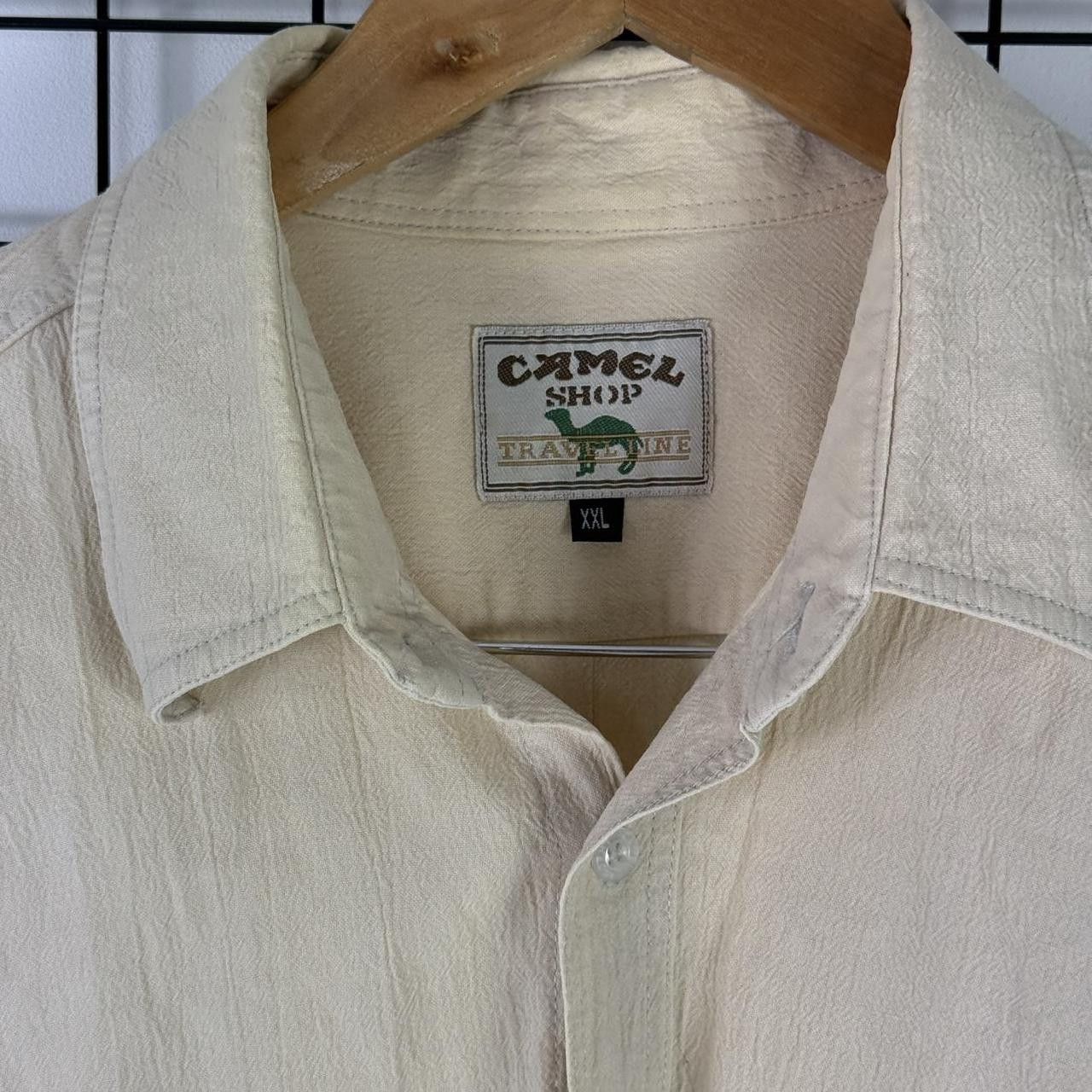 Vintage Vintage 90s Camel Shirt Button Up Beige Safari Size US L / EU 52-54 / 3 - 3 Thumbnail