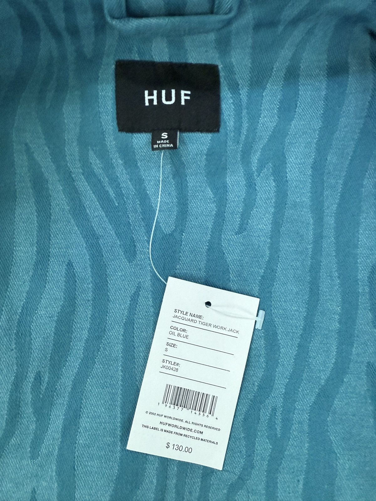 Huf HUF Jaquard Tiger Work Jacket Oil Blue Size US S / EU 44-46 / 1 - 6 Thumbnail