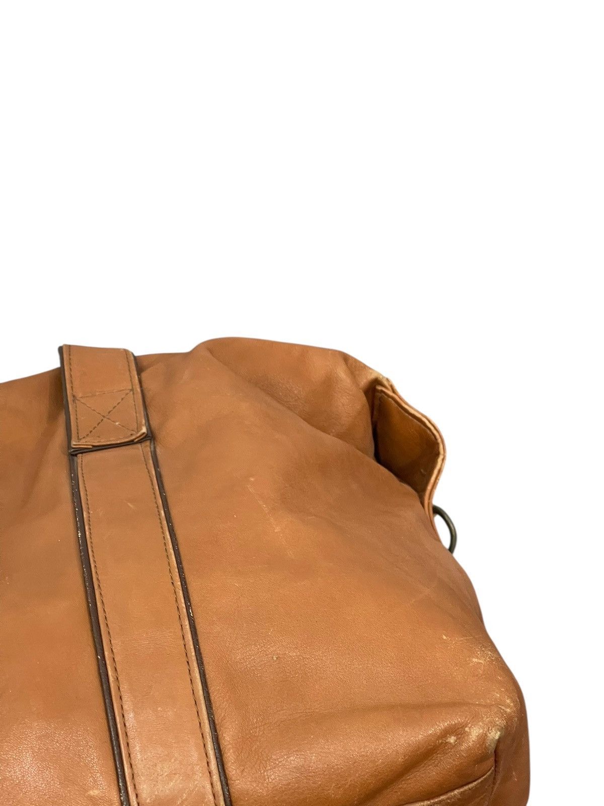 Leather Real Leather Patina Vtg Unknown Japan Duffle Travel Bag 9🟩 Size ONE SIZE - 16 Thumbnail